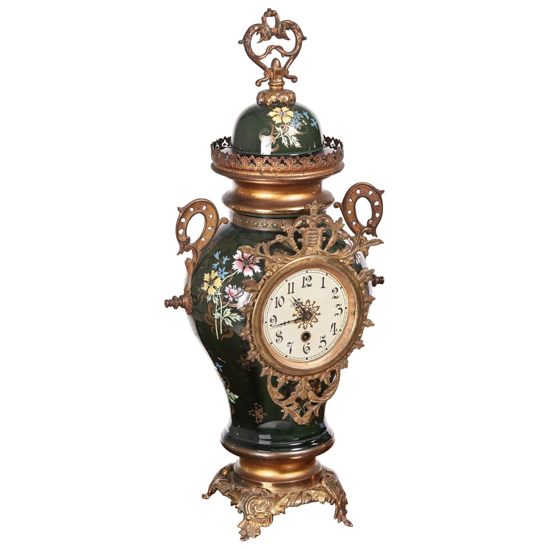 Large French Antique Victorian Mantel Clock