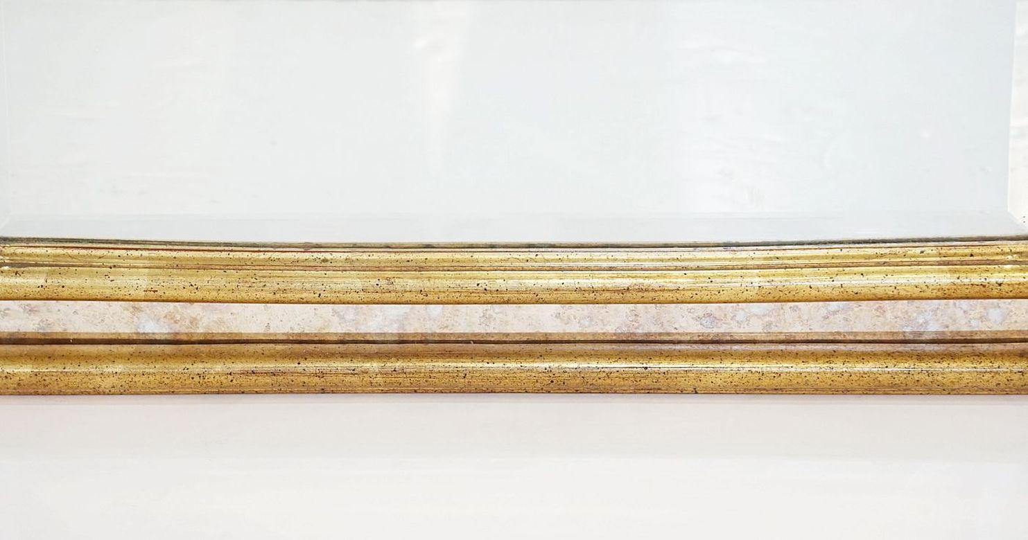 Large French Arch-Top Gilt Wall Mirror (H 45 1/2 x W 27 1/2) For Sale 2