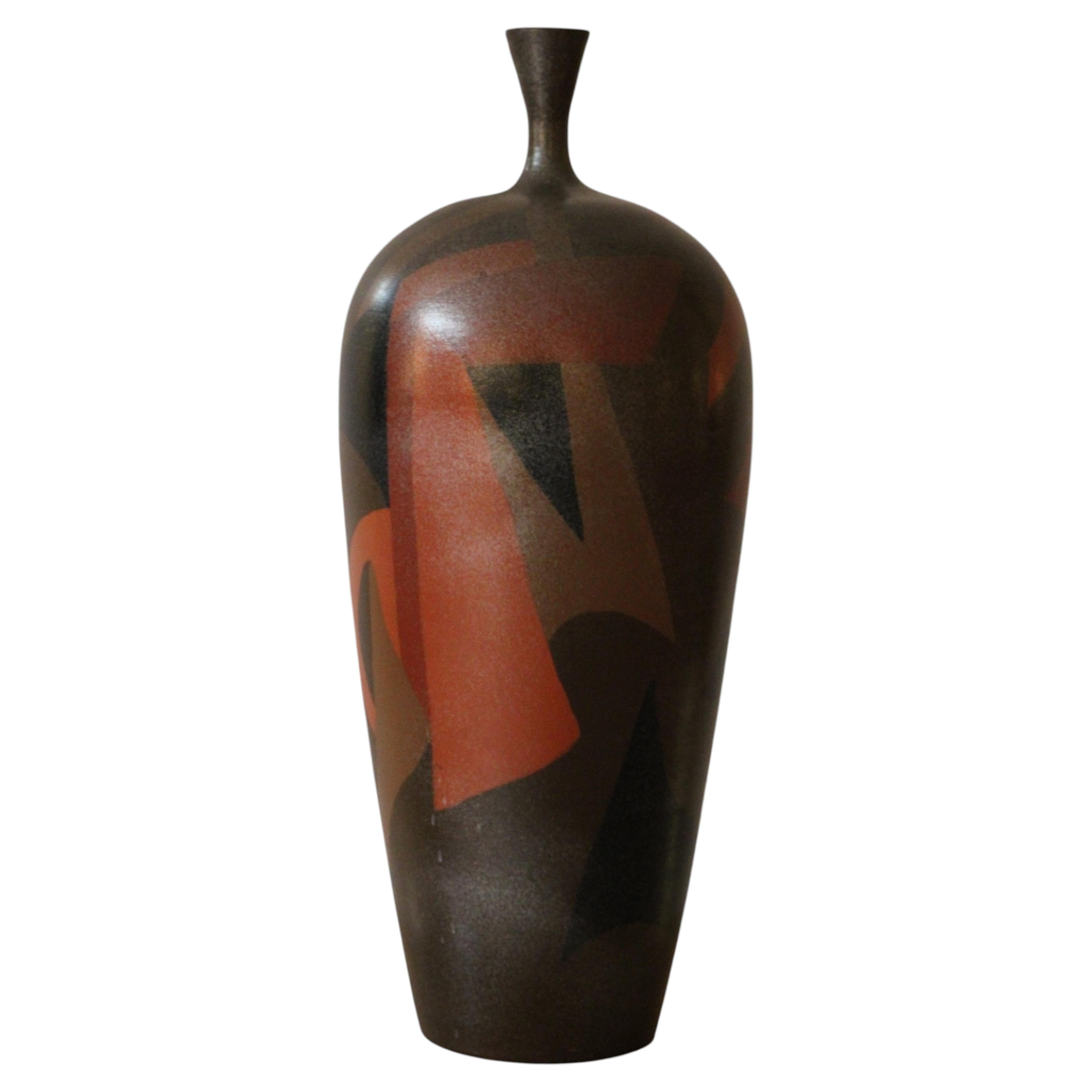 Large French Art Deco Ceramic Vase, circa 1930
