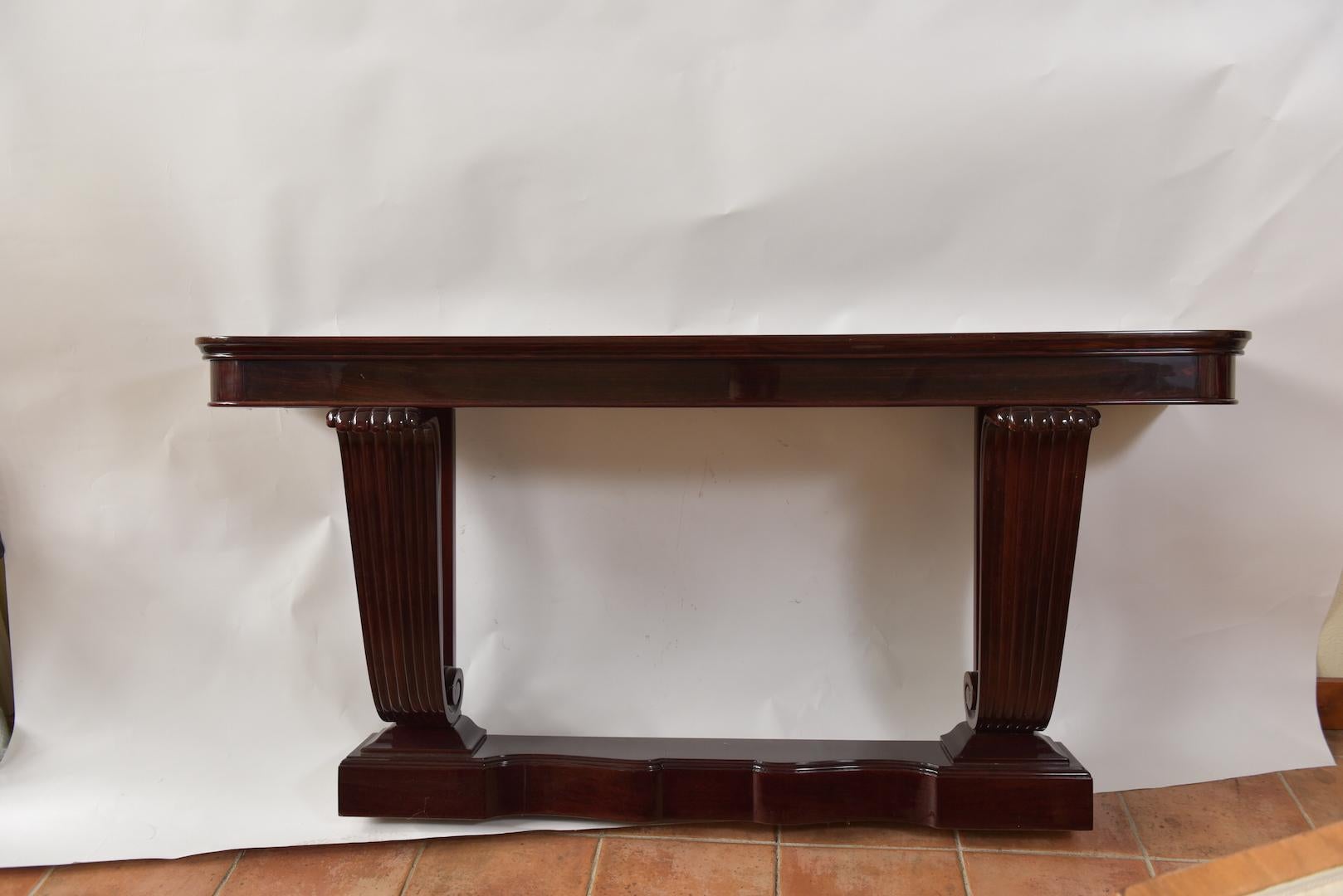 Large French Art Deco Console Table Attributed to Maurice Dufrène For Sale 3