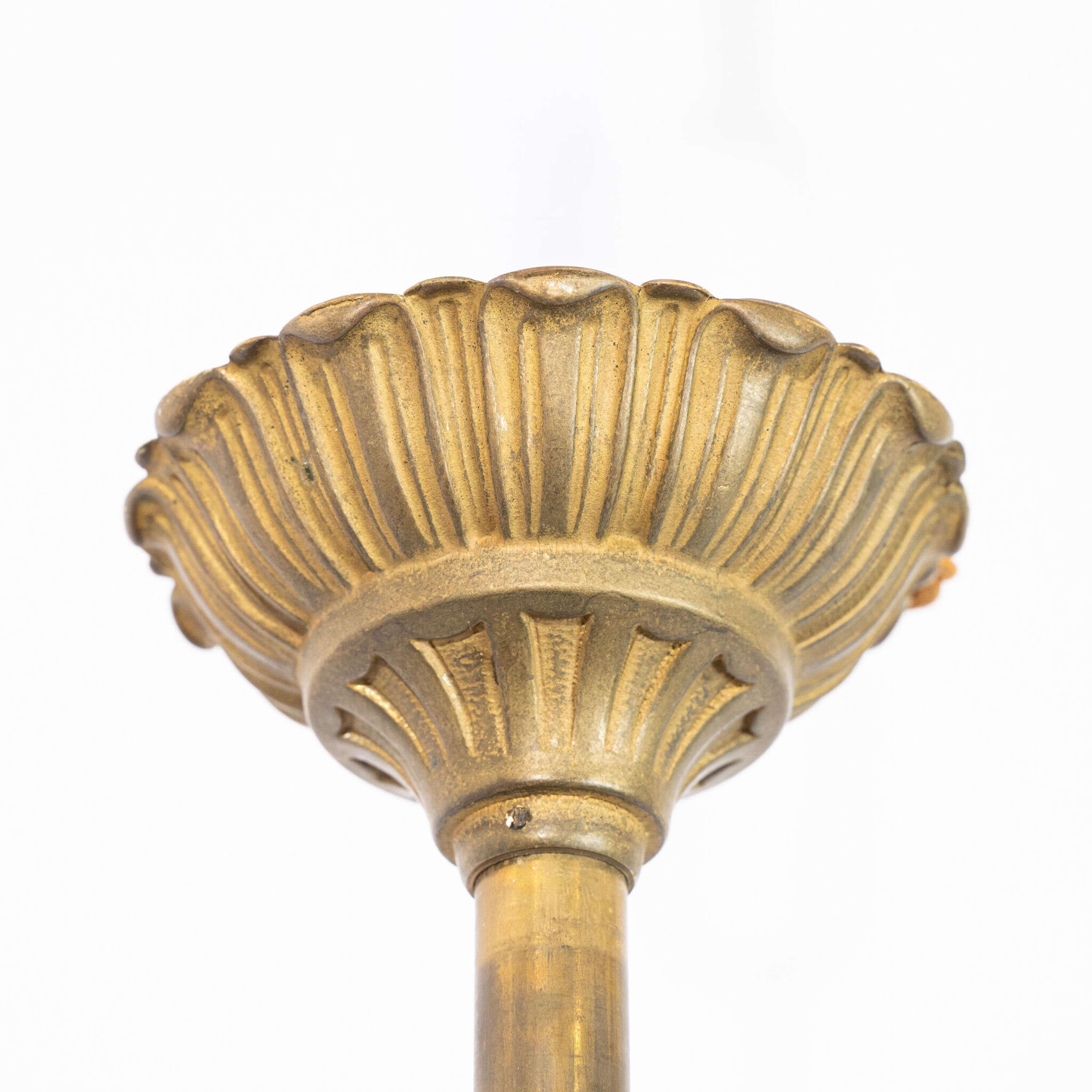Fatto a mano Grande lanterna francese Art Deco in rame in vendita