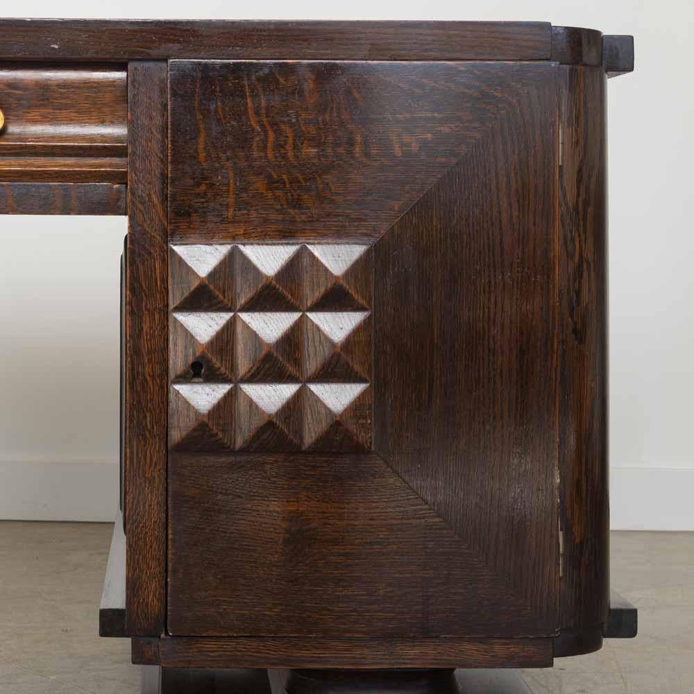 Grande scrivania francese Art Deco di Charles Dudouyt in vendita 7