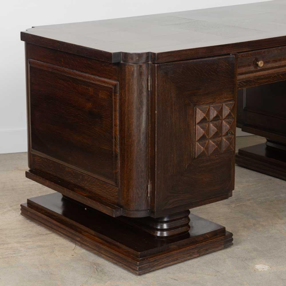 Grande scrivania francese Art Deco di Charles Dudouyt in vendita 1