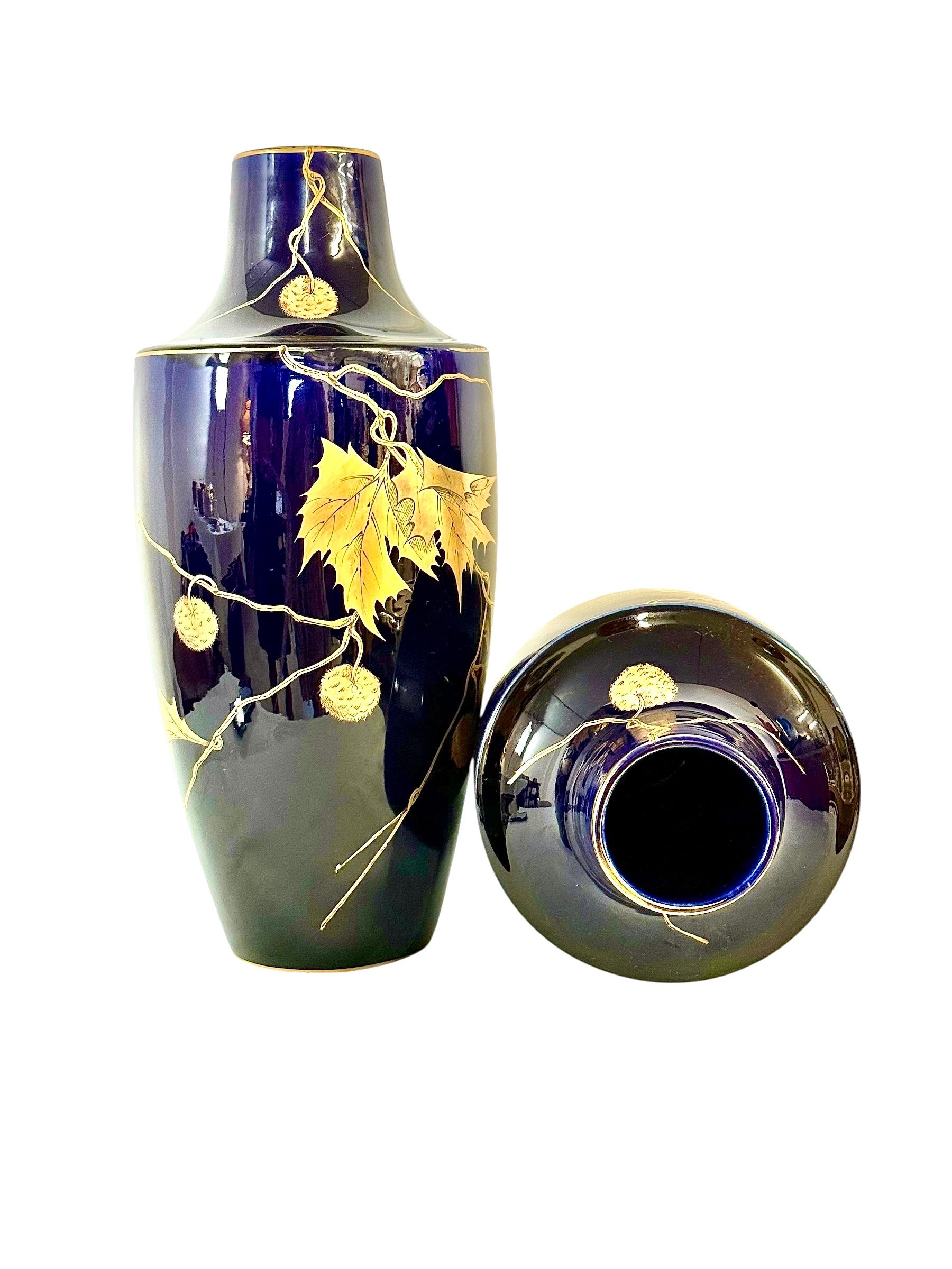 Grandi vasi francesi in maiolica Art Déco di Gustave Asch, 1920 circa in vendita 3