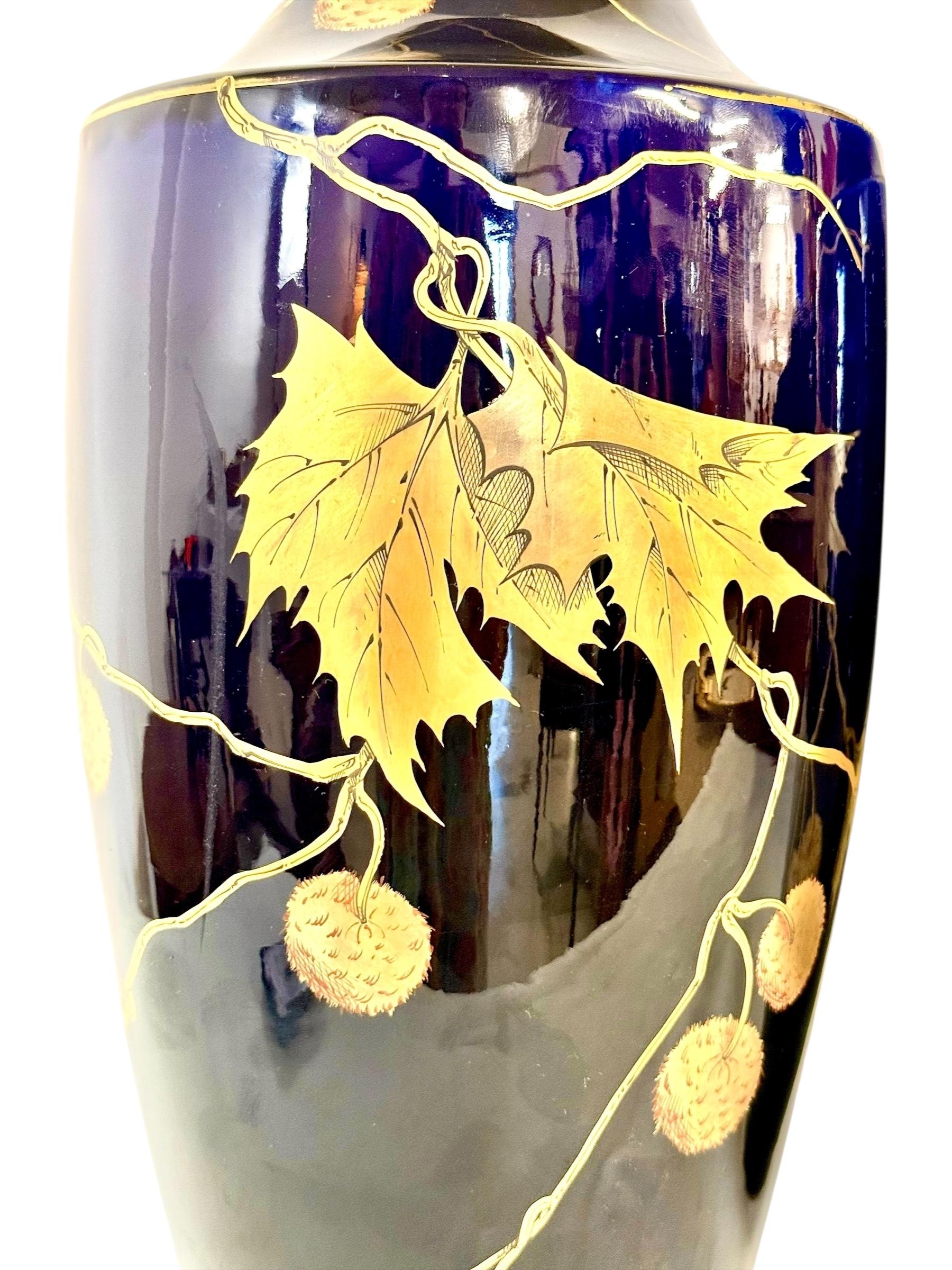 Grandi vasi francesi in maiolica Art Déco di Gustave Asch, 1920 circa in vendita 9