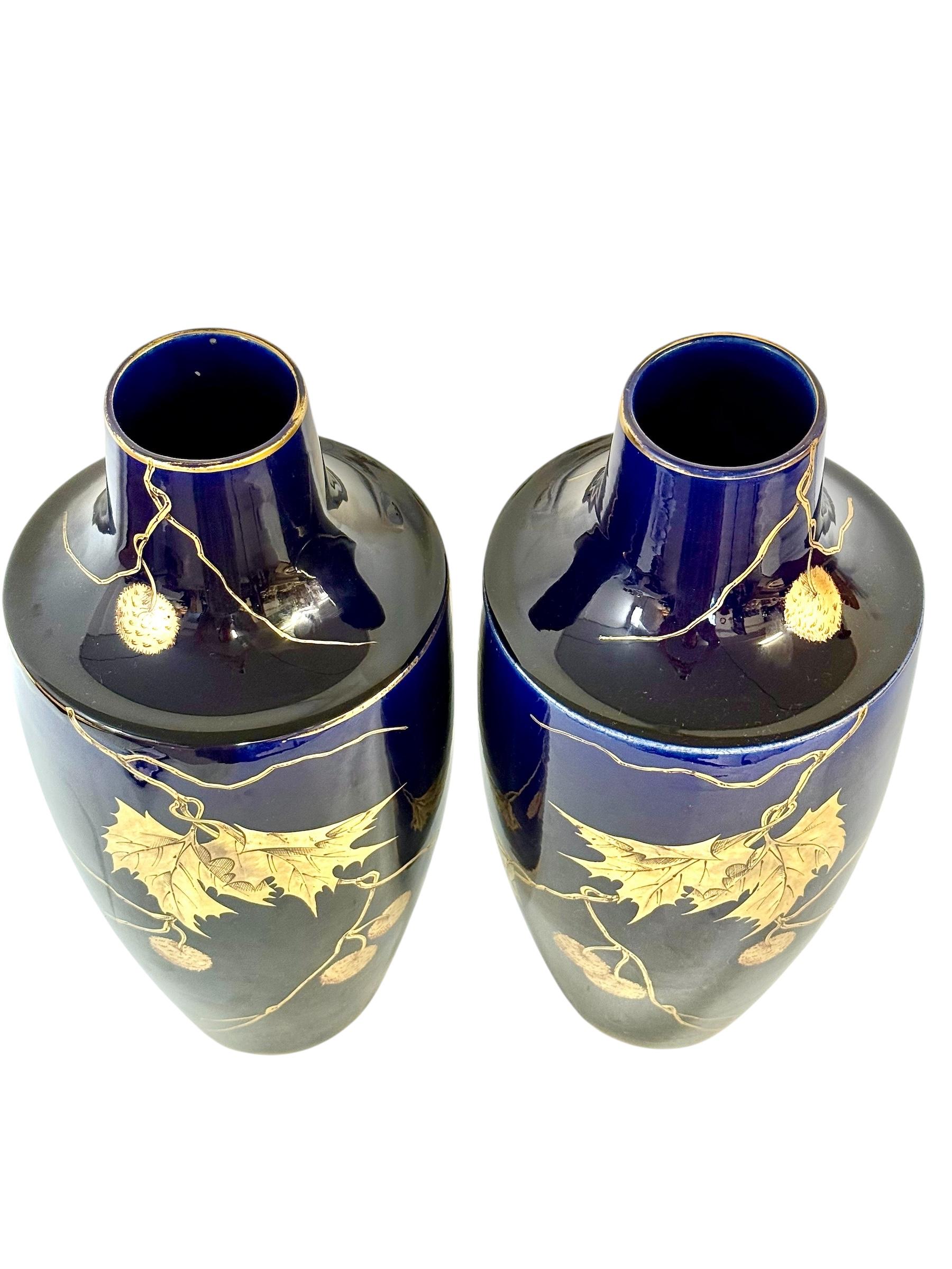 Grandi vasi francesi in maiolica Art Déco di Gustave Asch, 1920 circa in vendita 10