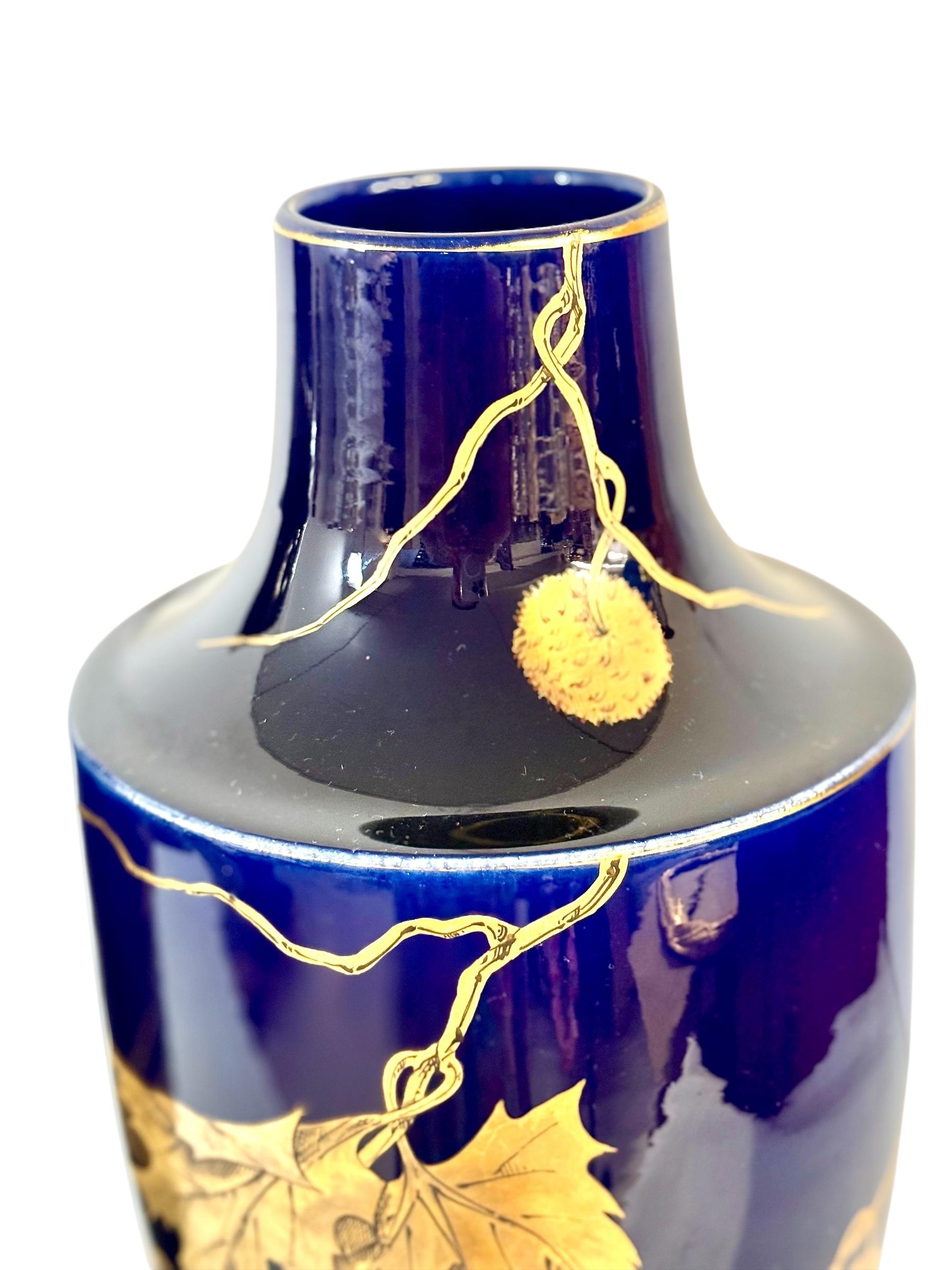 Grandi vasi francesi in maiolica Art Déco di Gustave Asch, 1920 circa In condizioni buone in vendita a LA CIOTAT, FR