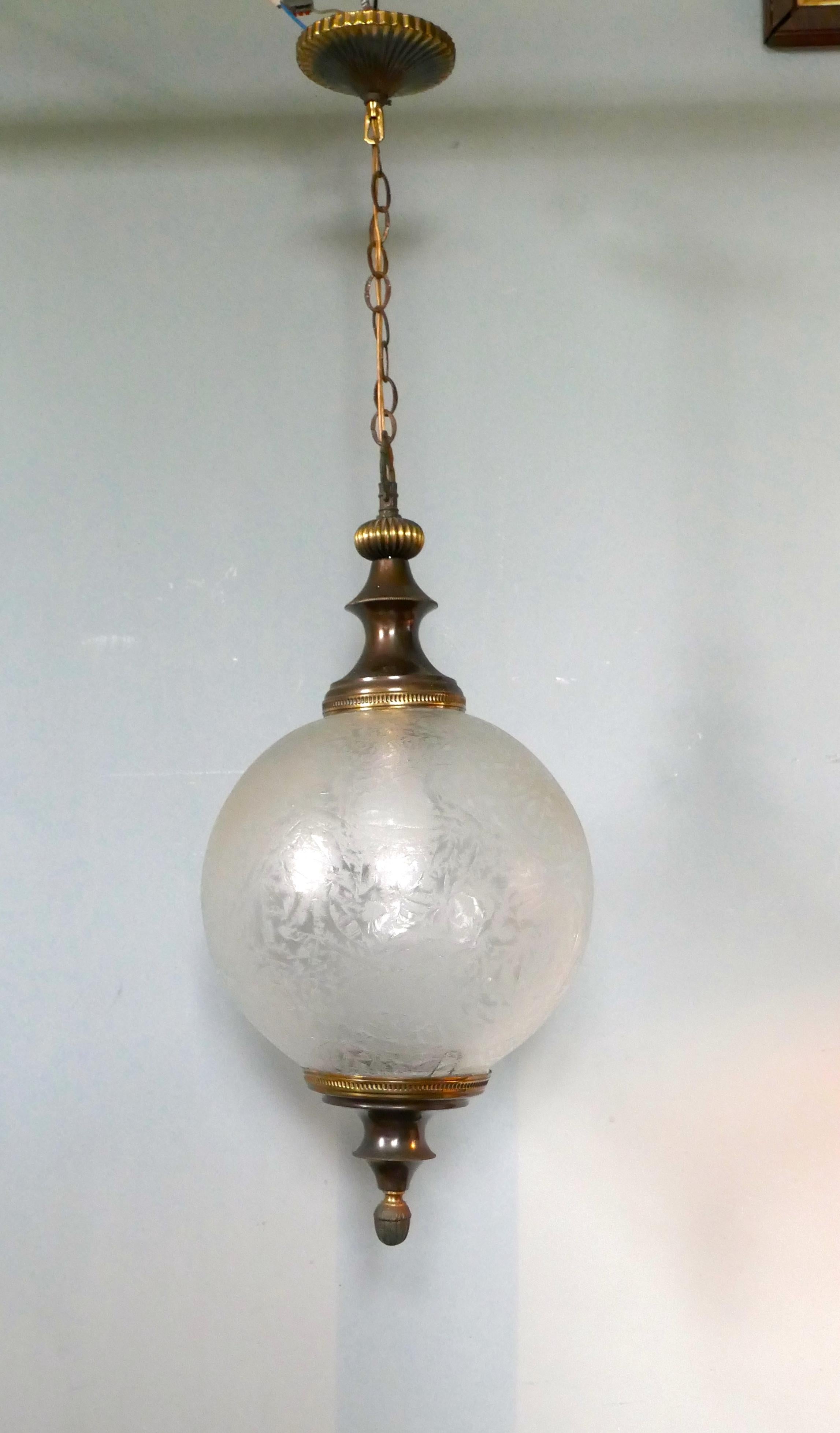 french glass pendant light