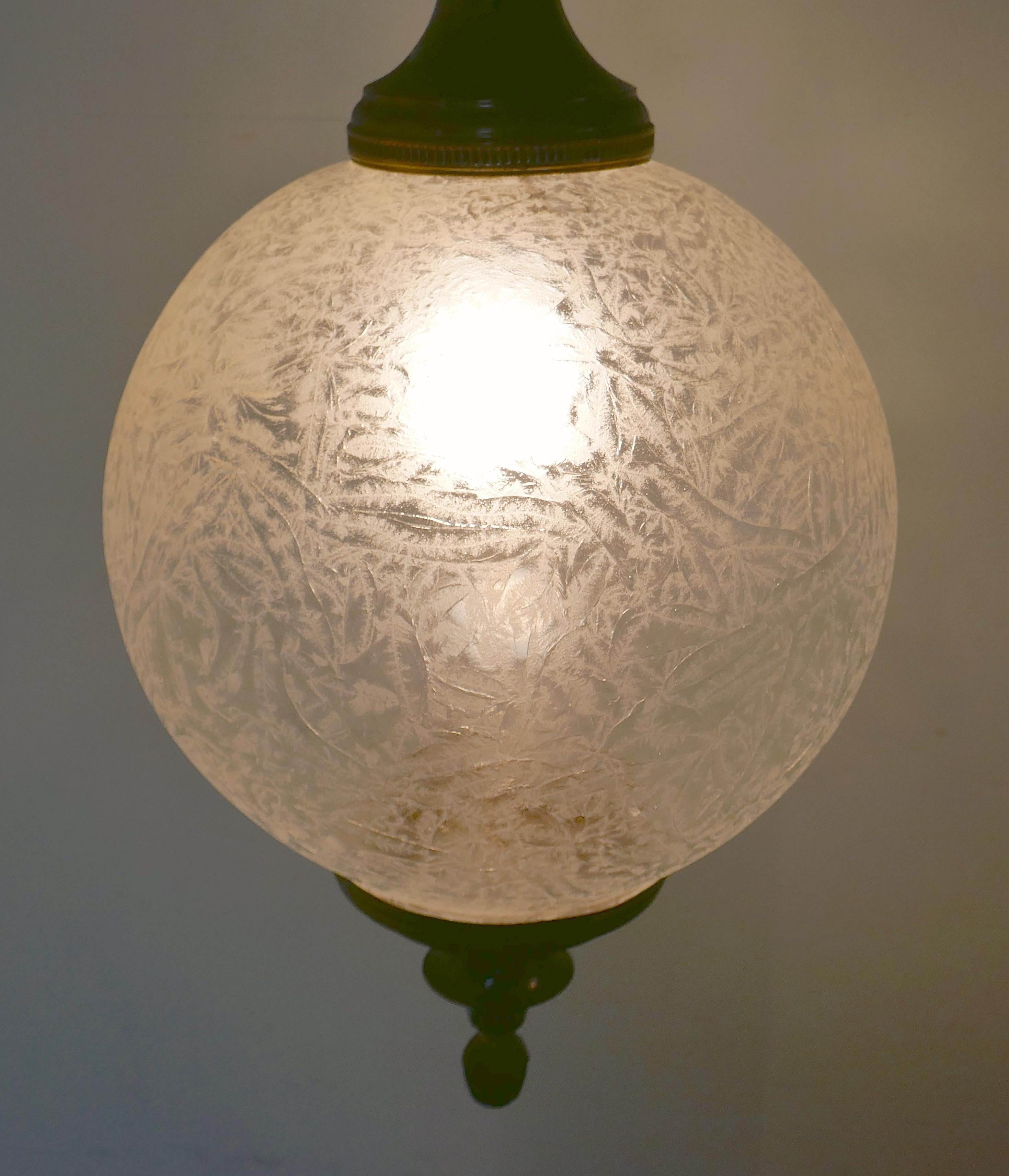large frosted glass pendant light
