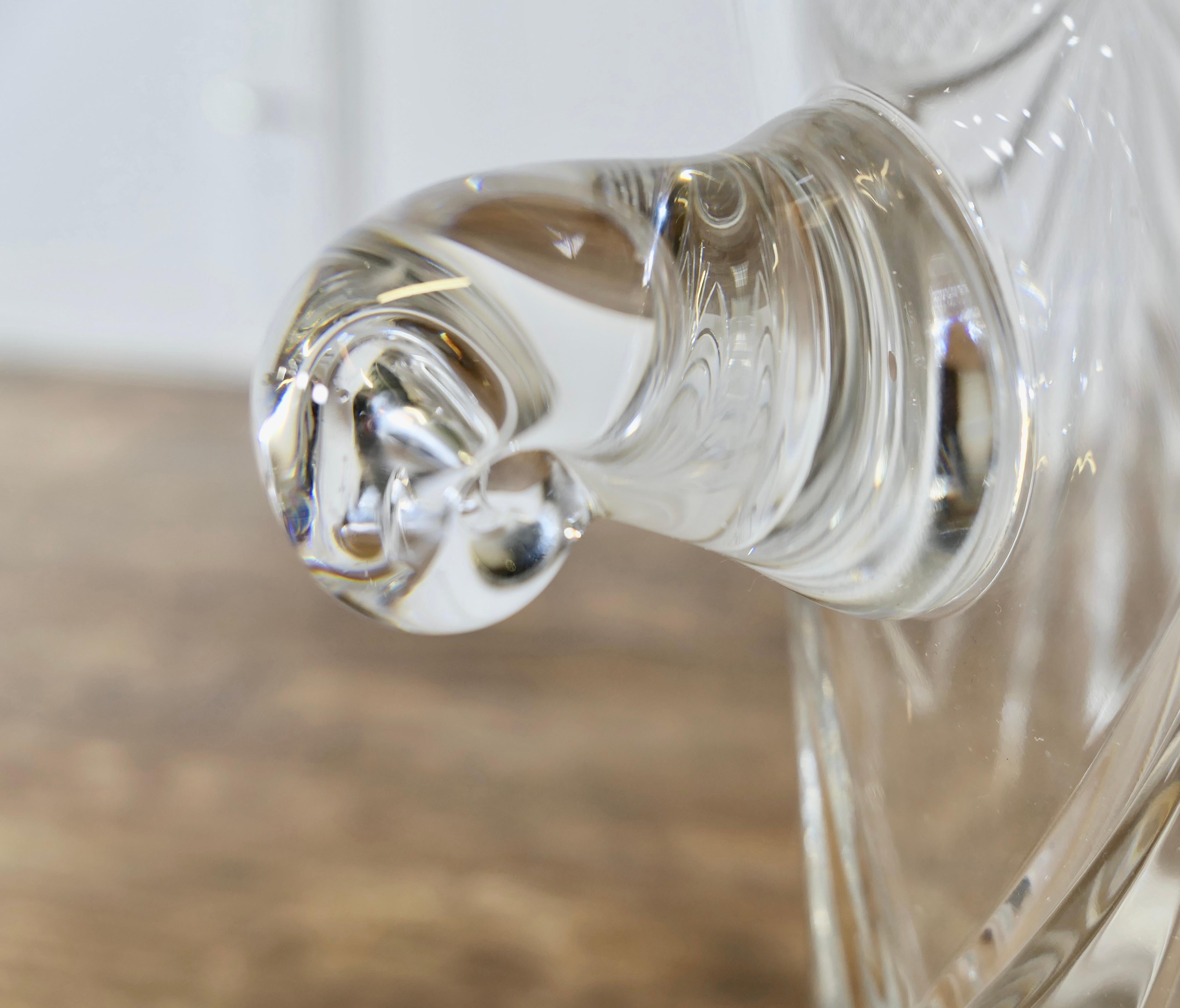 Großer französischer Champaign-Eiskübel aus mundgeblasenem, geschliffenem Kristall im Art déco-Stil, Weinkühler im Angebot 2