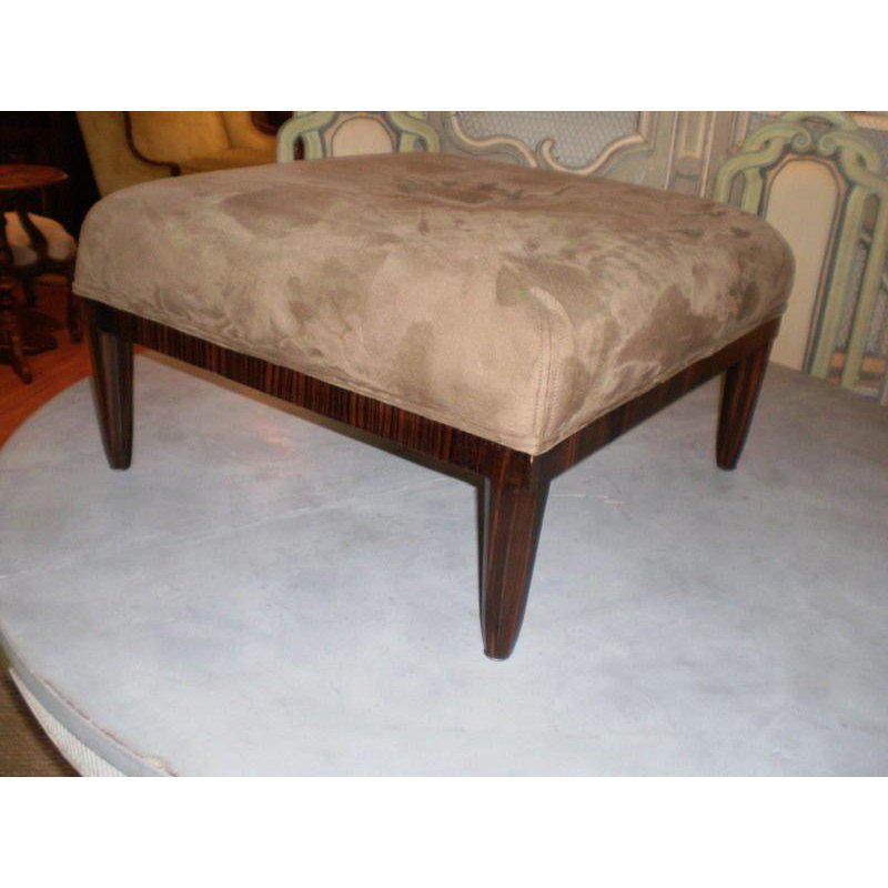 Large French Art Deco Bench or Ottoman, Jules Leleu Inspired In Good Condition For Sale In Houston, TX