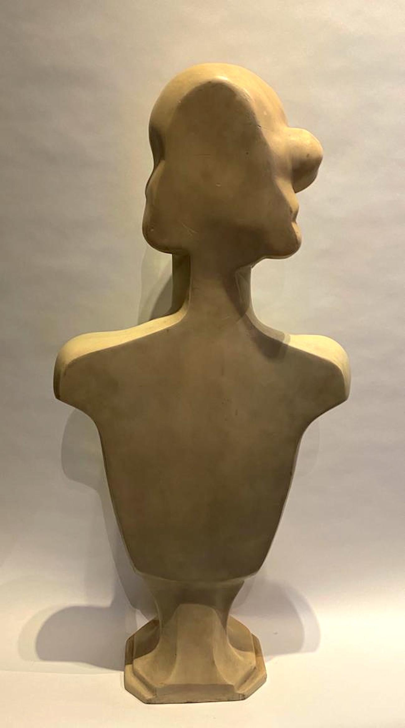 Plâtre Grand mannequin de présentation Art Déco Femme chic des années 30, France en vente