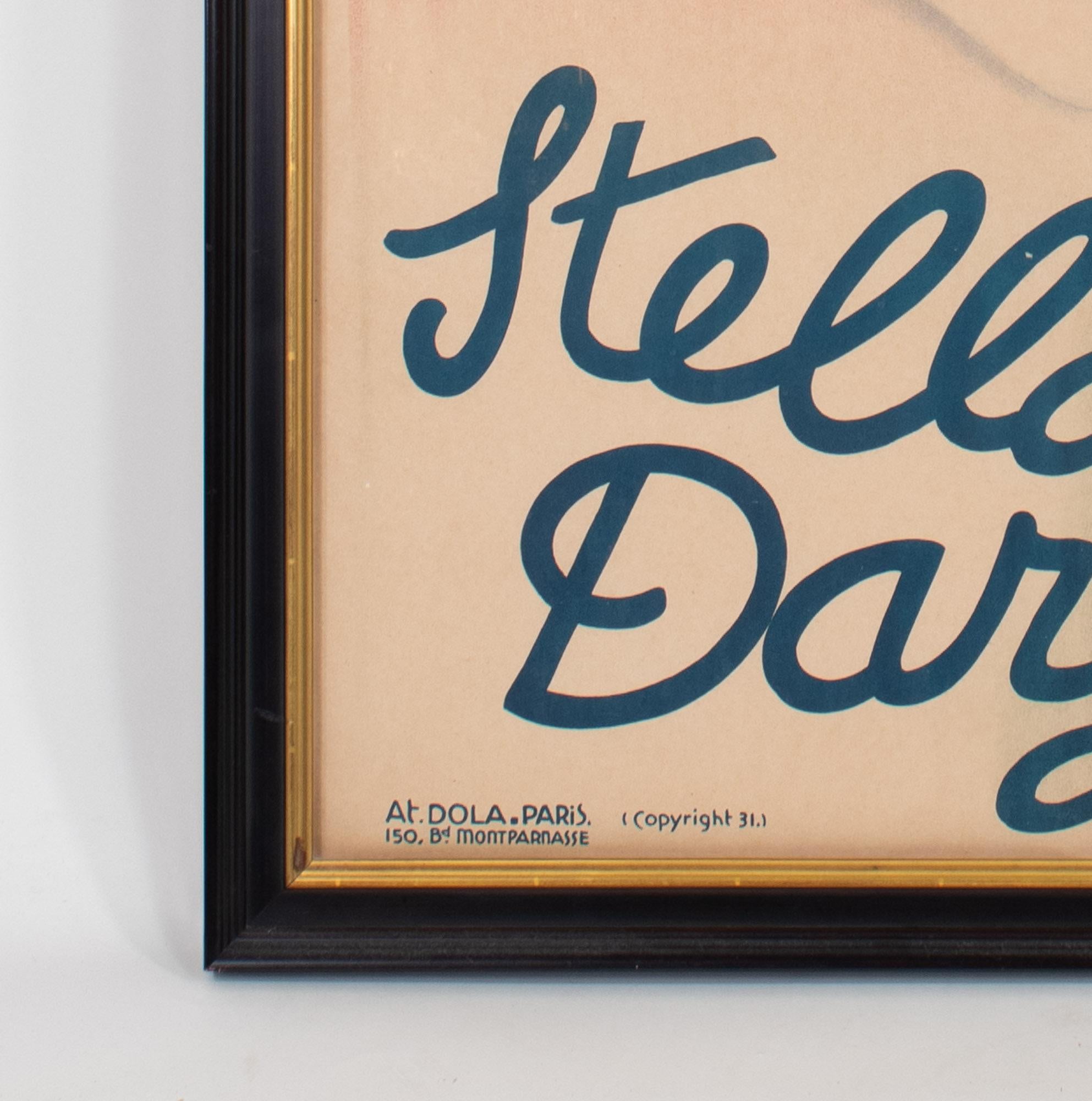 Grande affiche de film Art déco de Stella Dargis par Dola en vente 8