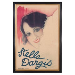 Large French Art Deco Movie Poster of Stella Dargis Poster by Dola