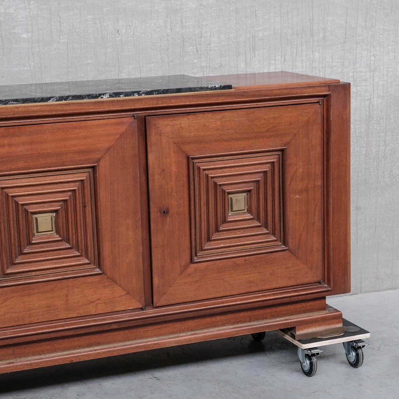 Wood Large French Art Deco Sideboard in manner of Maxime Old For Sale