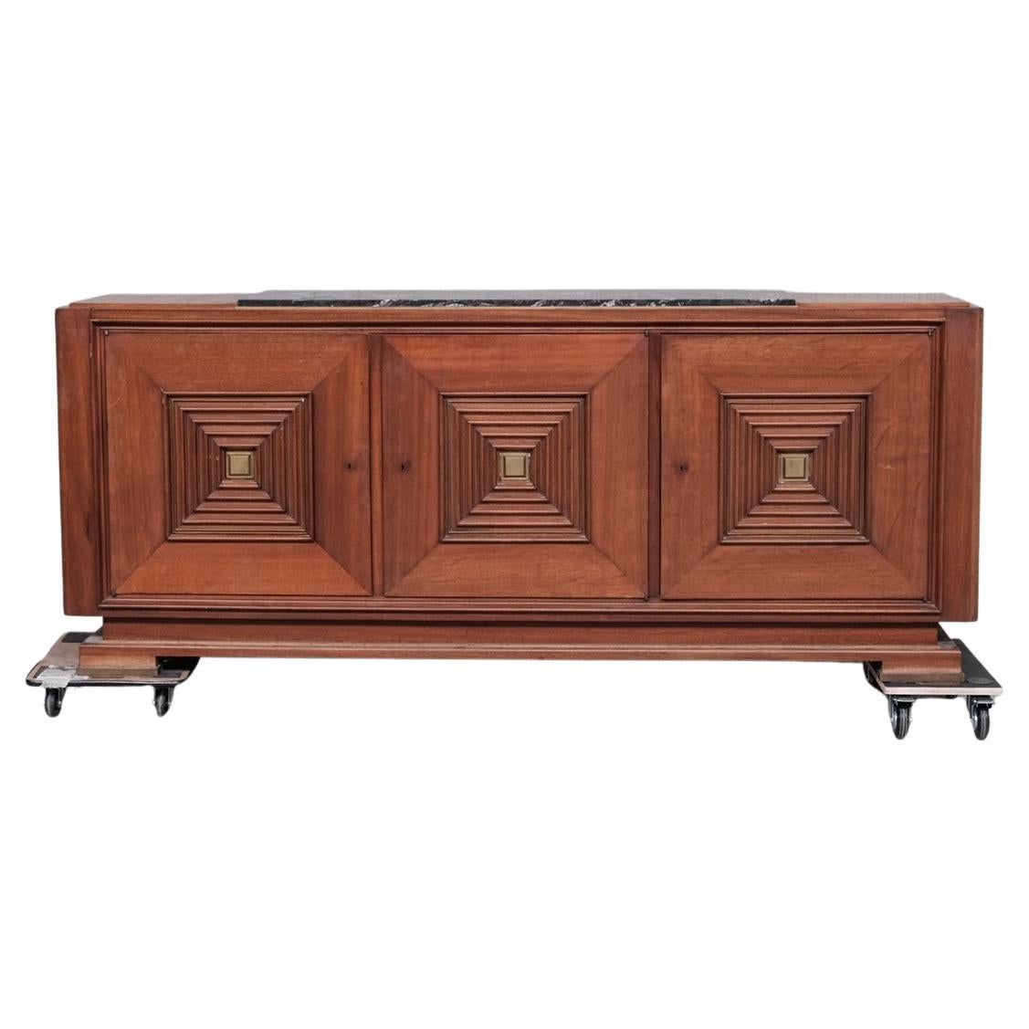 Large French Art Deco Sideboard in manner of Maxime Old For Sale