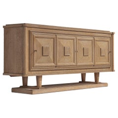 Large French Art Deco Sideboard in Oak