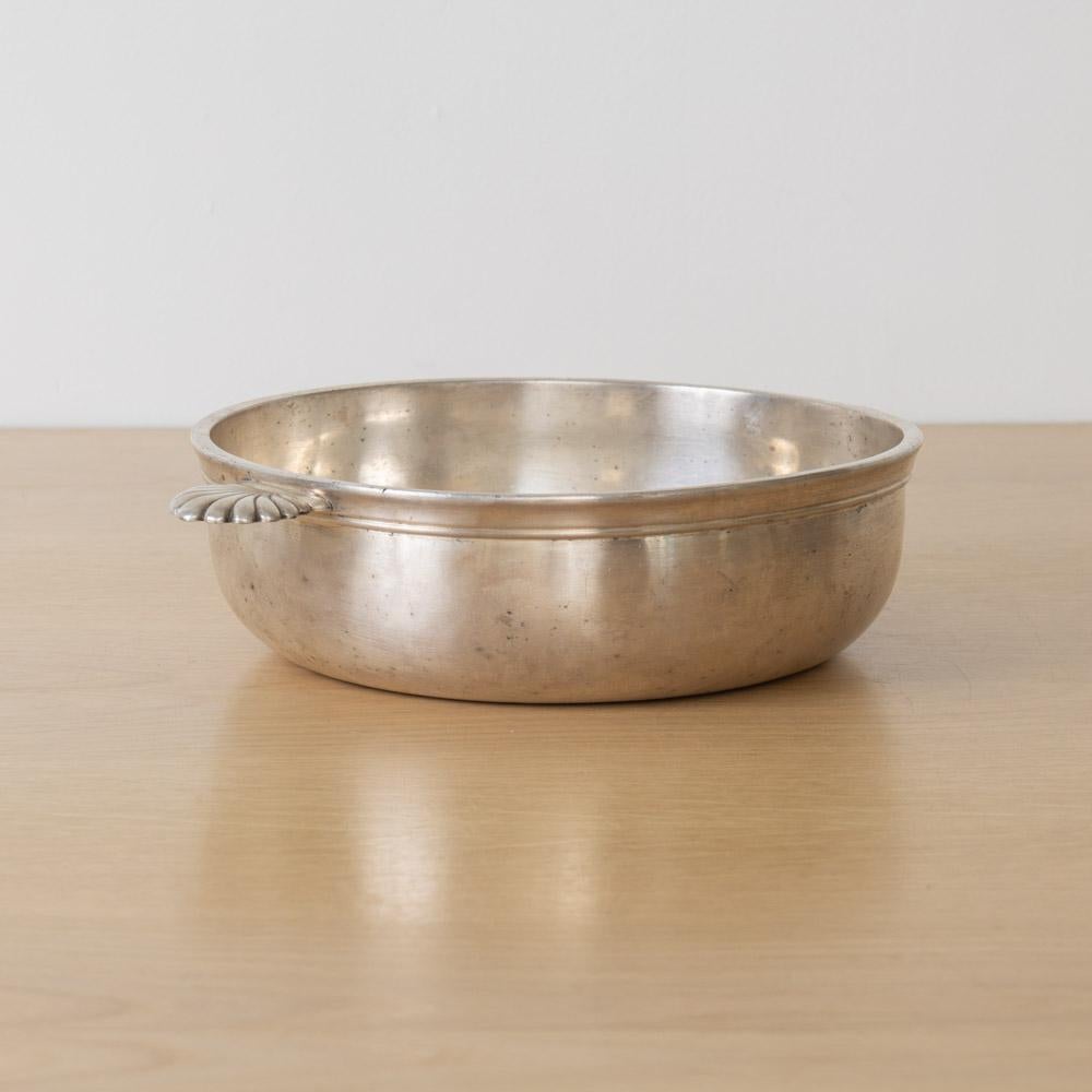 Plaqué argent Grand bol en argent Art Déco français en vente