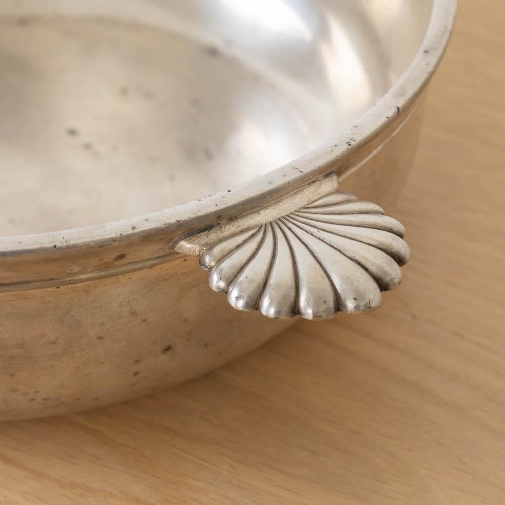 Grand bol en argent Art Déco français en vente 2