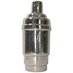 Large French Art Deco Silver Plated Cocktail Shaker, circa 1930