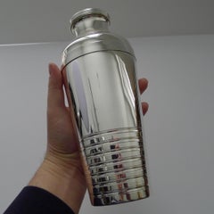 Large French Art Deco Silver Plated Cocktail Shaker