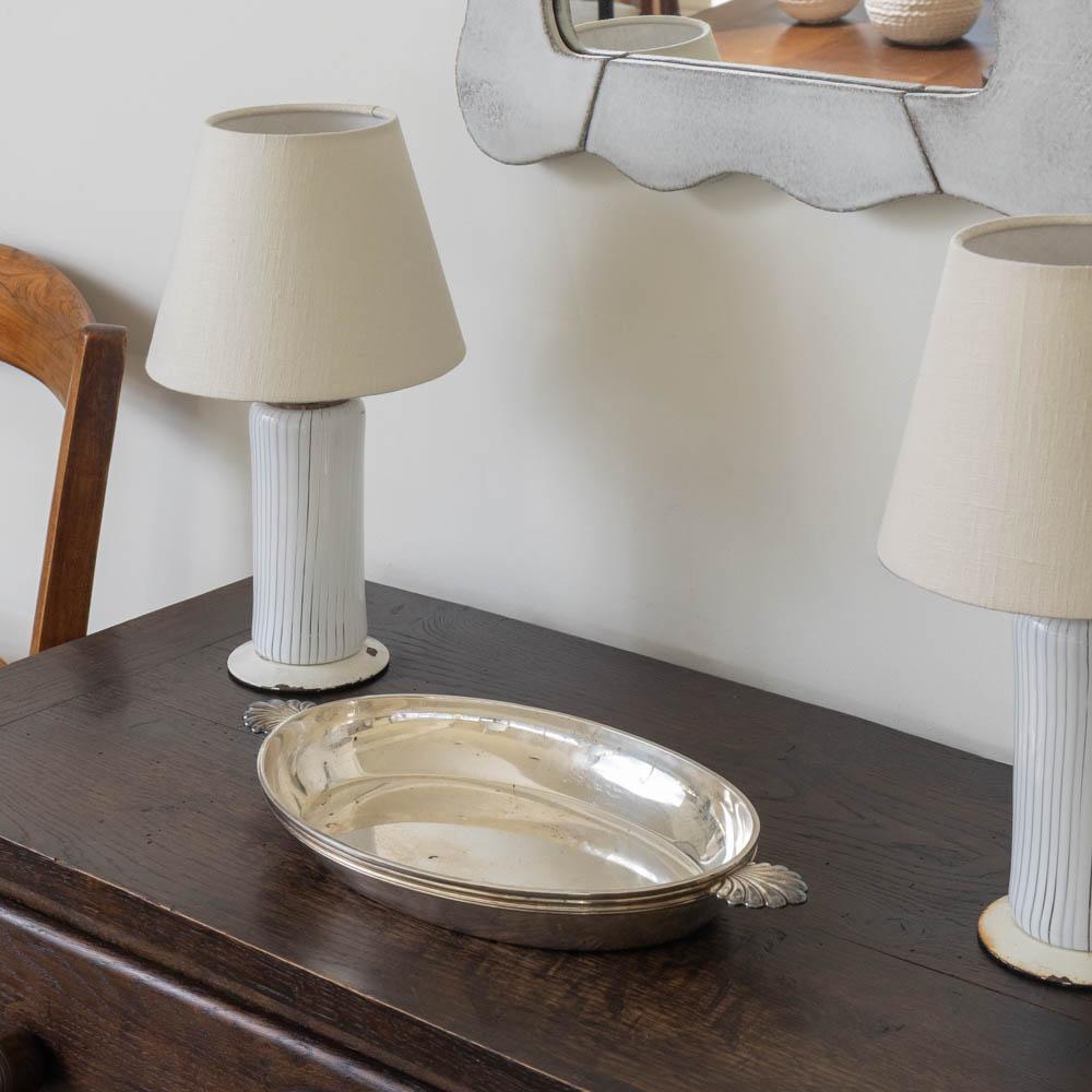 Großes französisches Art Deco Silber Tablett (Art déco) im Angebot