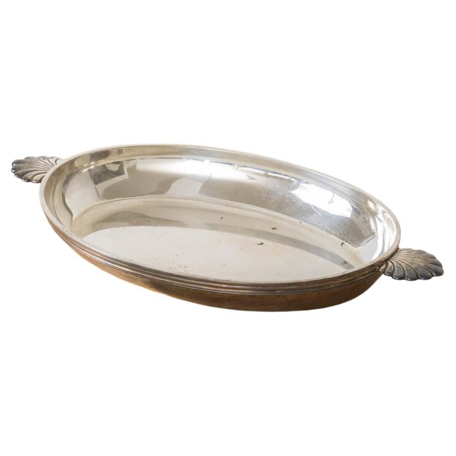 Large French Art Deco Silver Tray