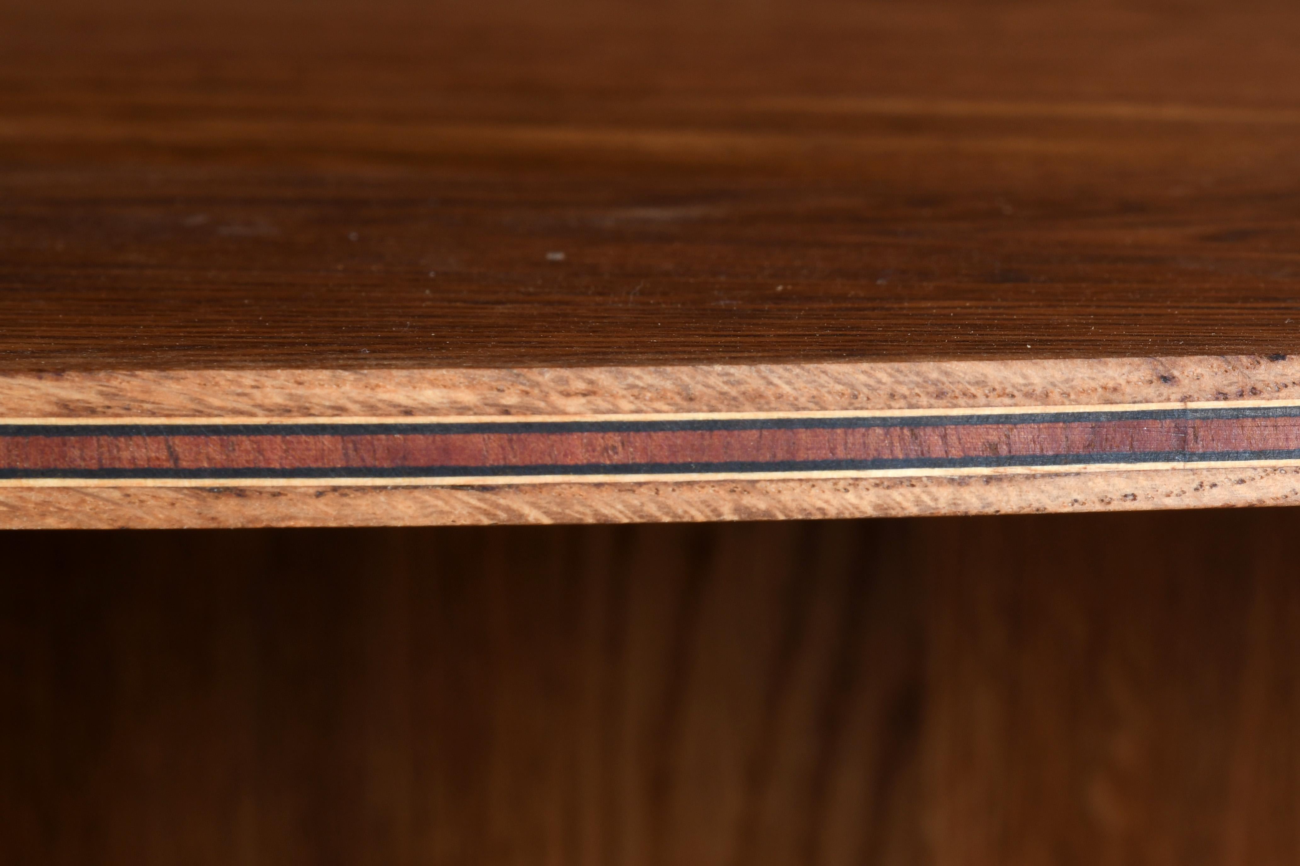 Large french Art Deco two-tones sideboard, walnut, oak, and sycamore 12