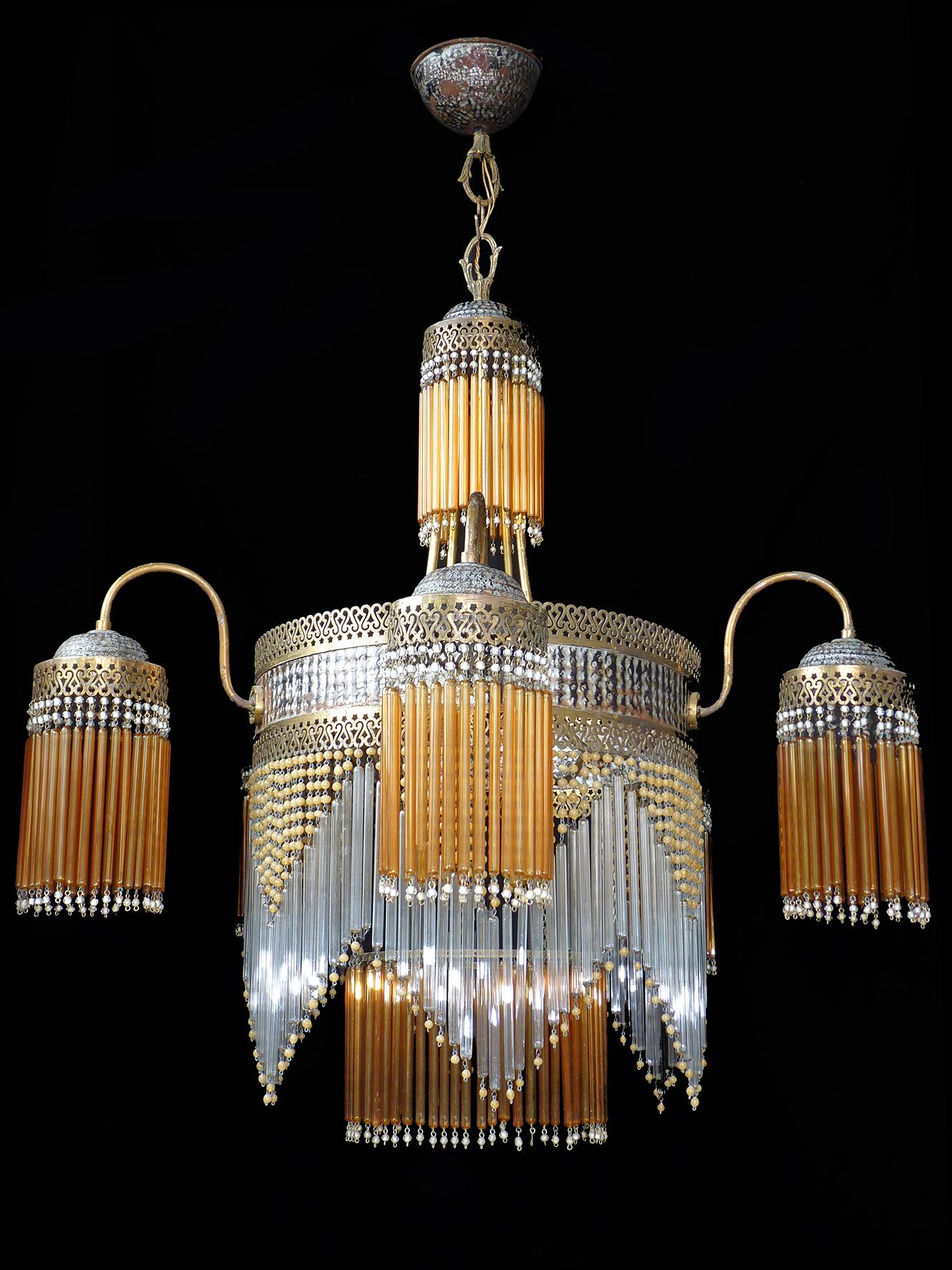 large fringe chandelier