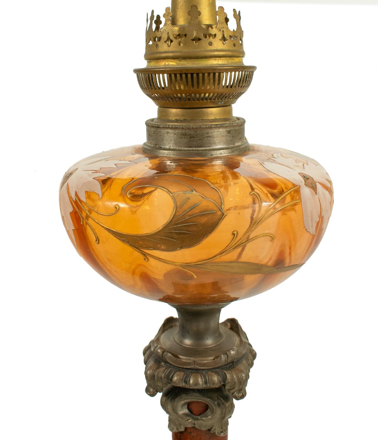 Métal LAMP ART NOUVEAU converti - français en vente