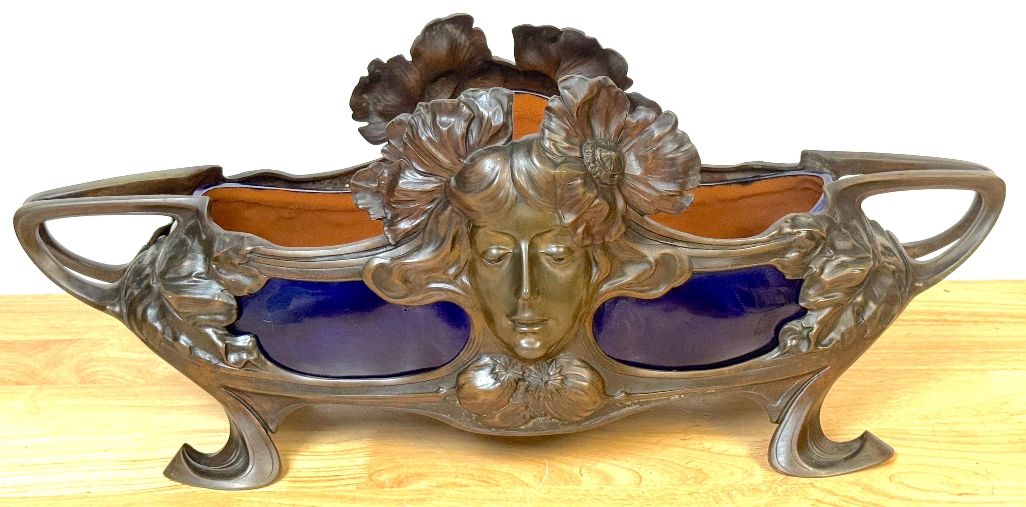 Gran centro de mesa francés Art Nouveau 