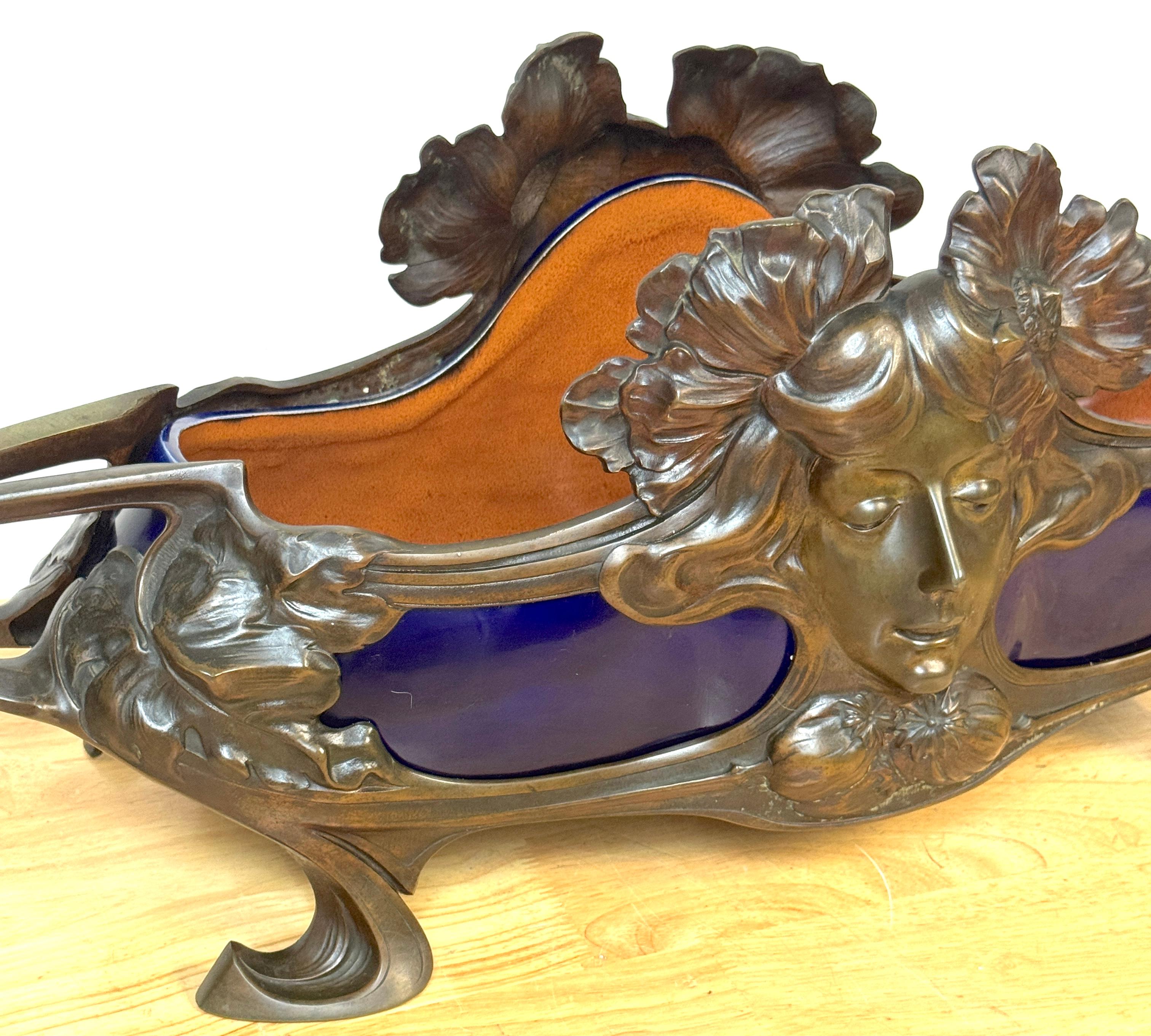 Gran centro de mesa francés Art Nouveau 