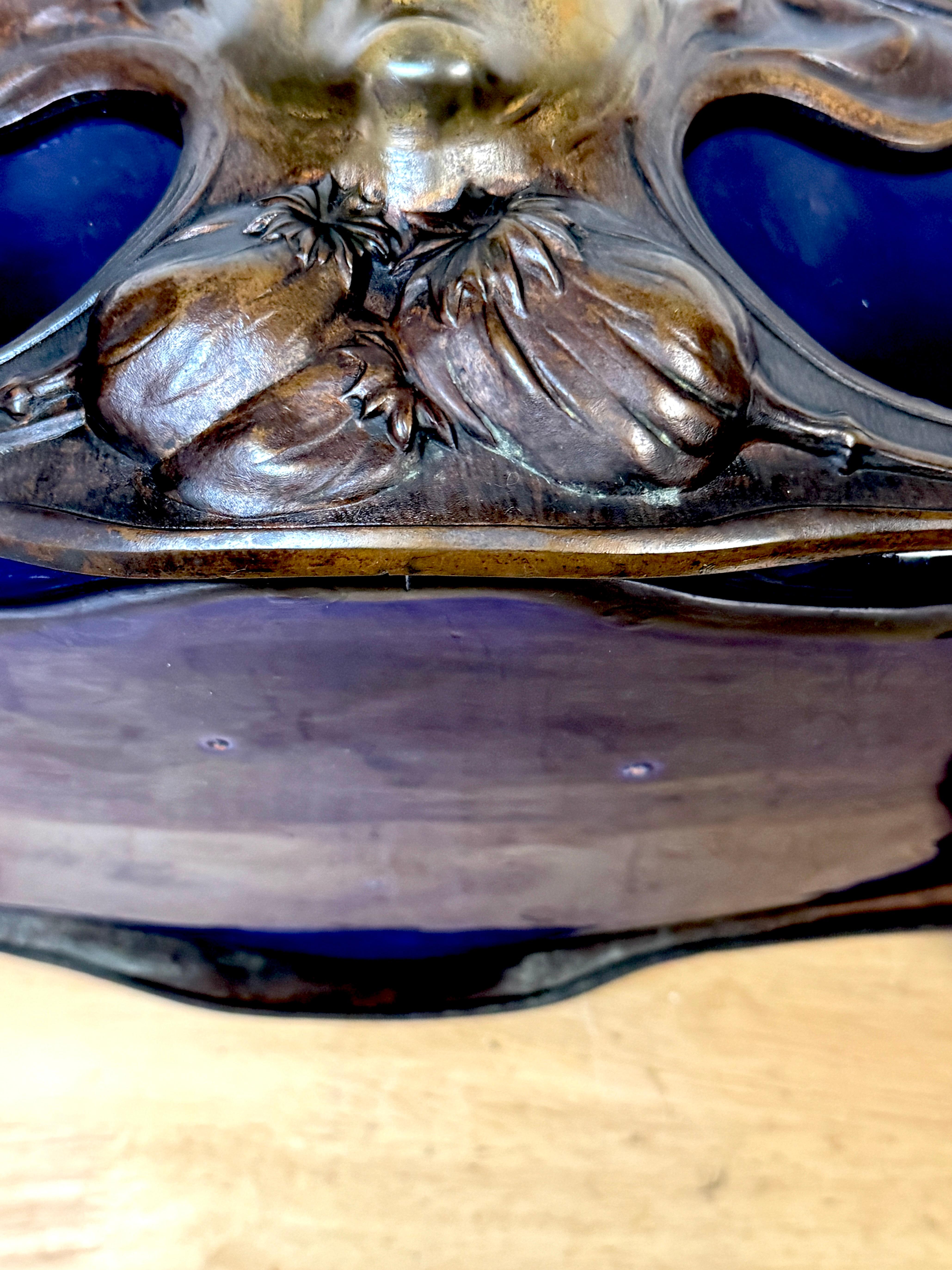 Gran centro de mesa francés Art Nouveau 