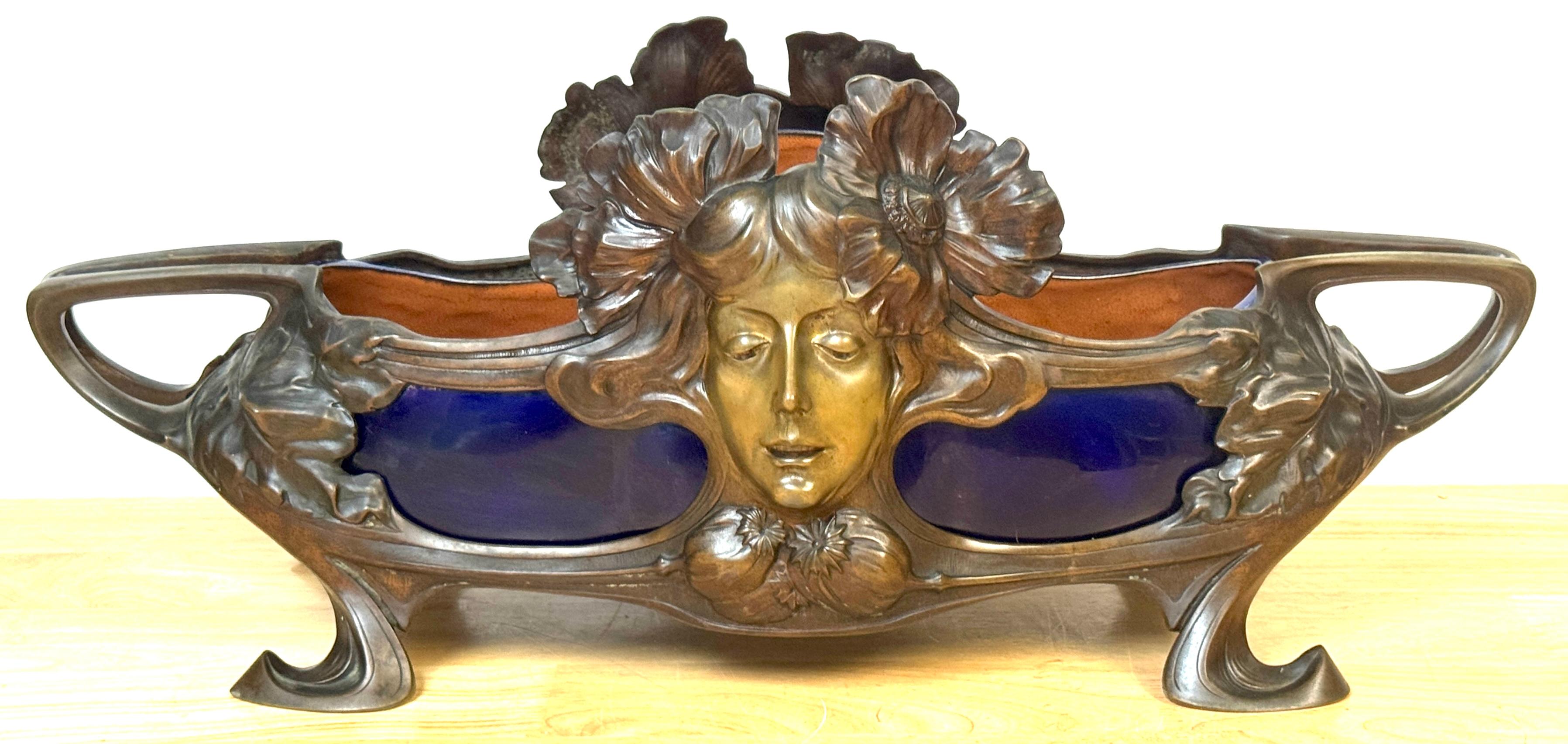 Gran centro de mesa francés Art Nouveau 