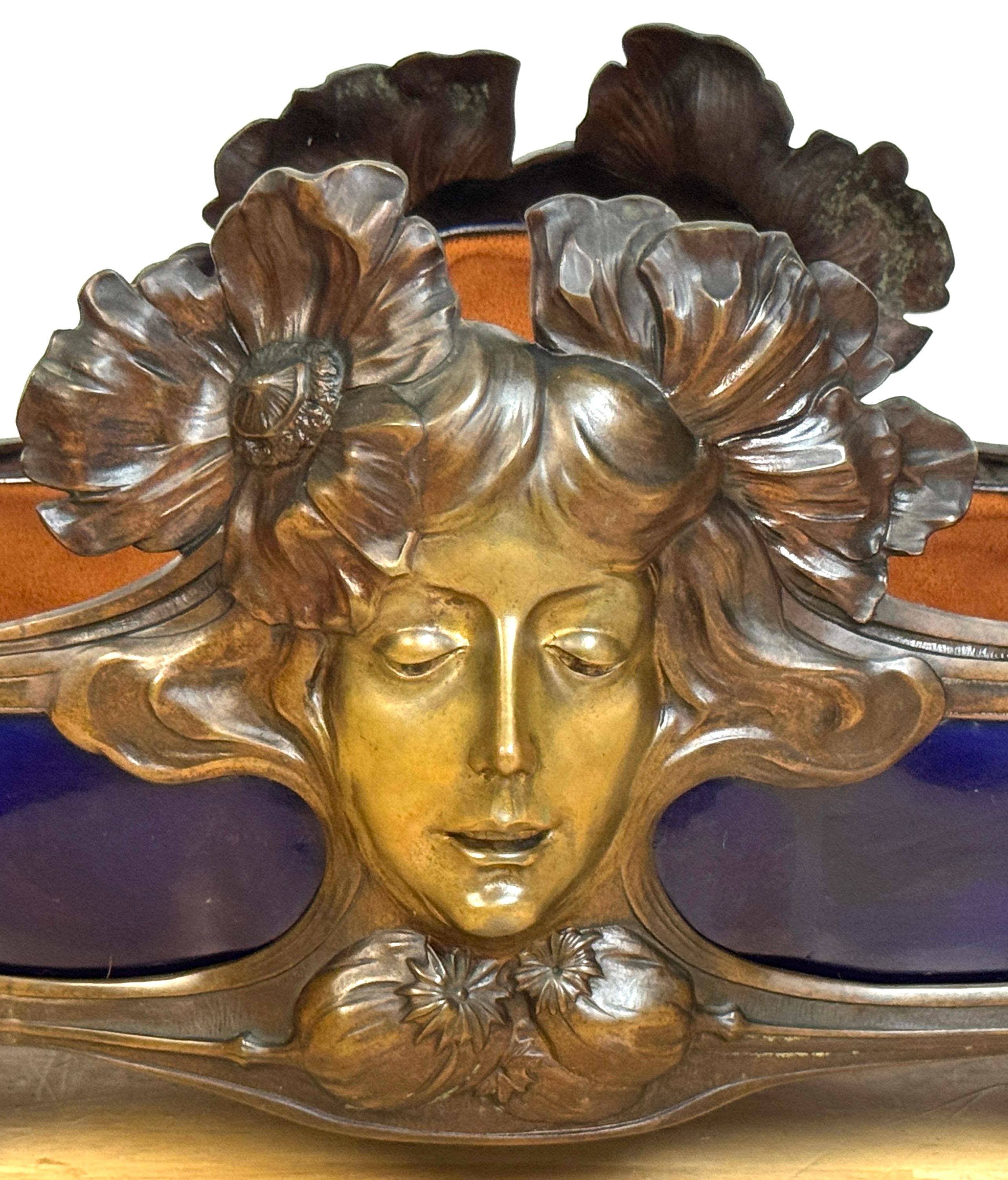 Gran centro de mesa francés Art Nouveau 