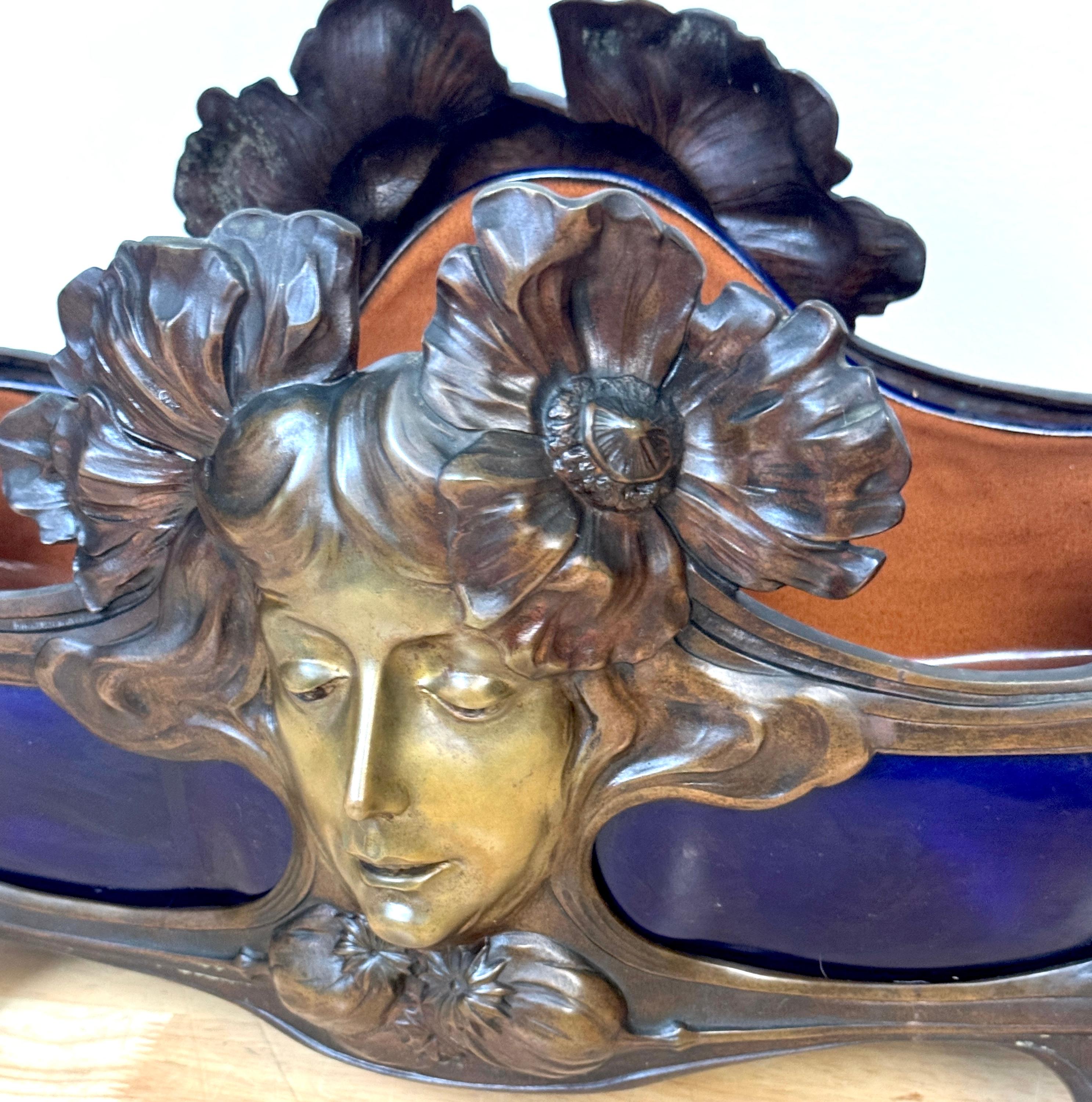 Gran centro de mesa francés Art Nouveau 