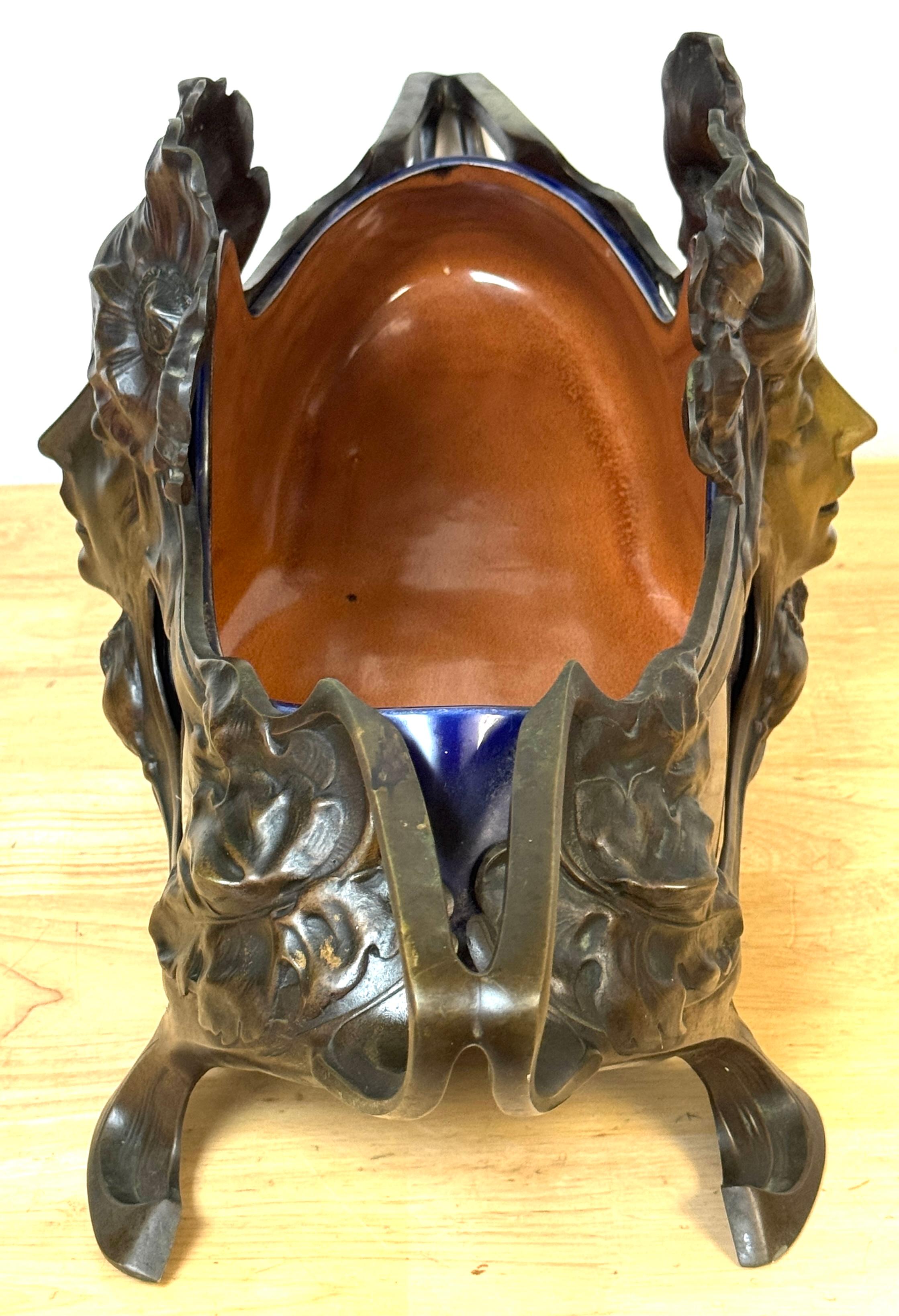 Gran centro de mesa francés Art Nouveau 