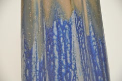 Grande poterie Art Nouveau Gilbert Metenier bleu ocre jaune vert