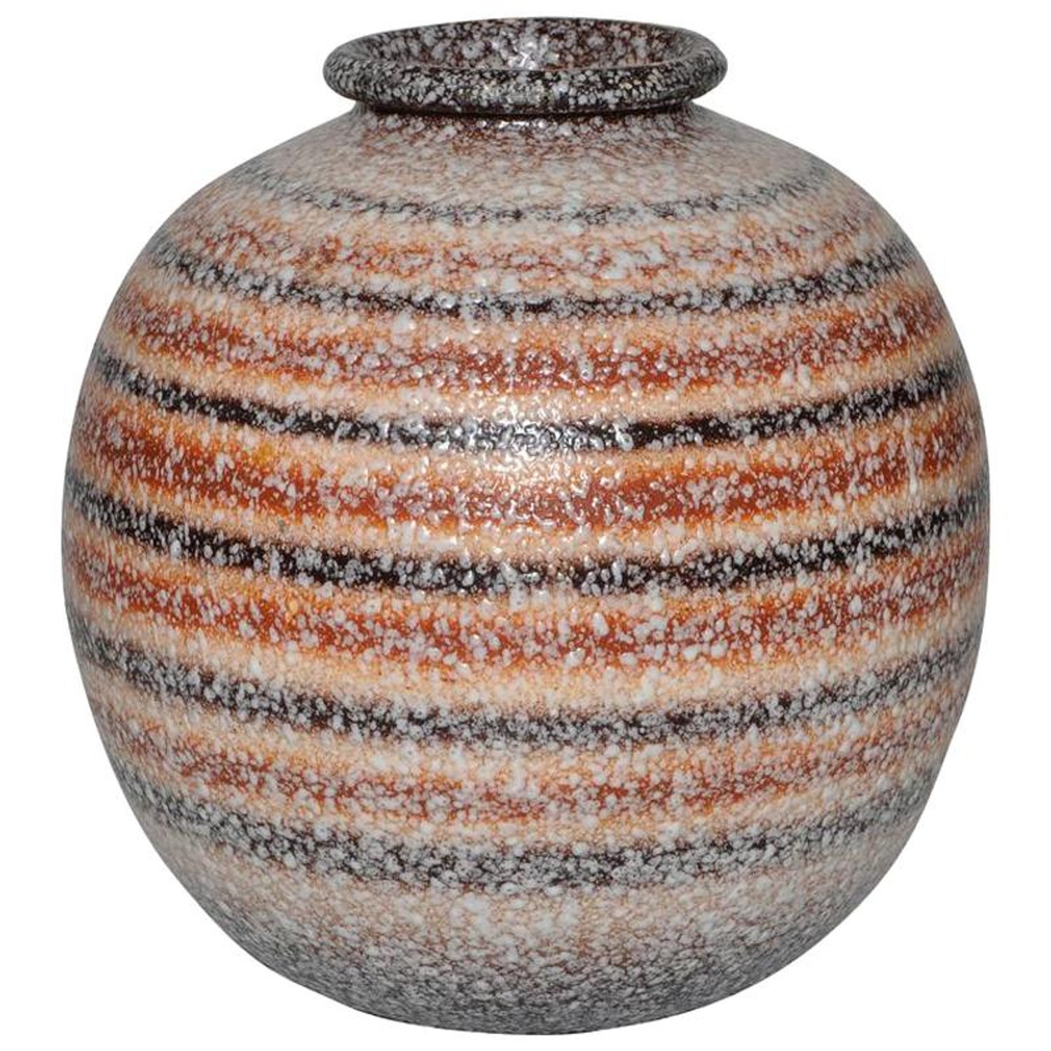 Large French Art Pottery by Louis Dage Red Ceramic Vase Pot For Sale at  1stDibs