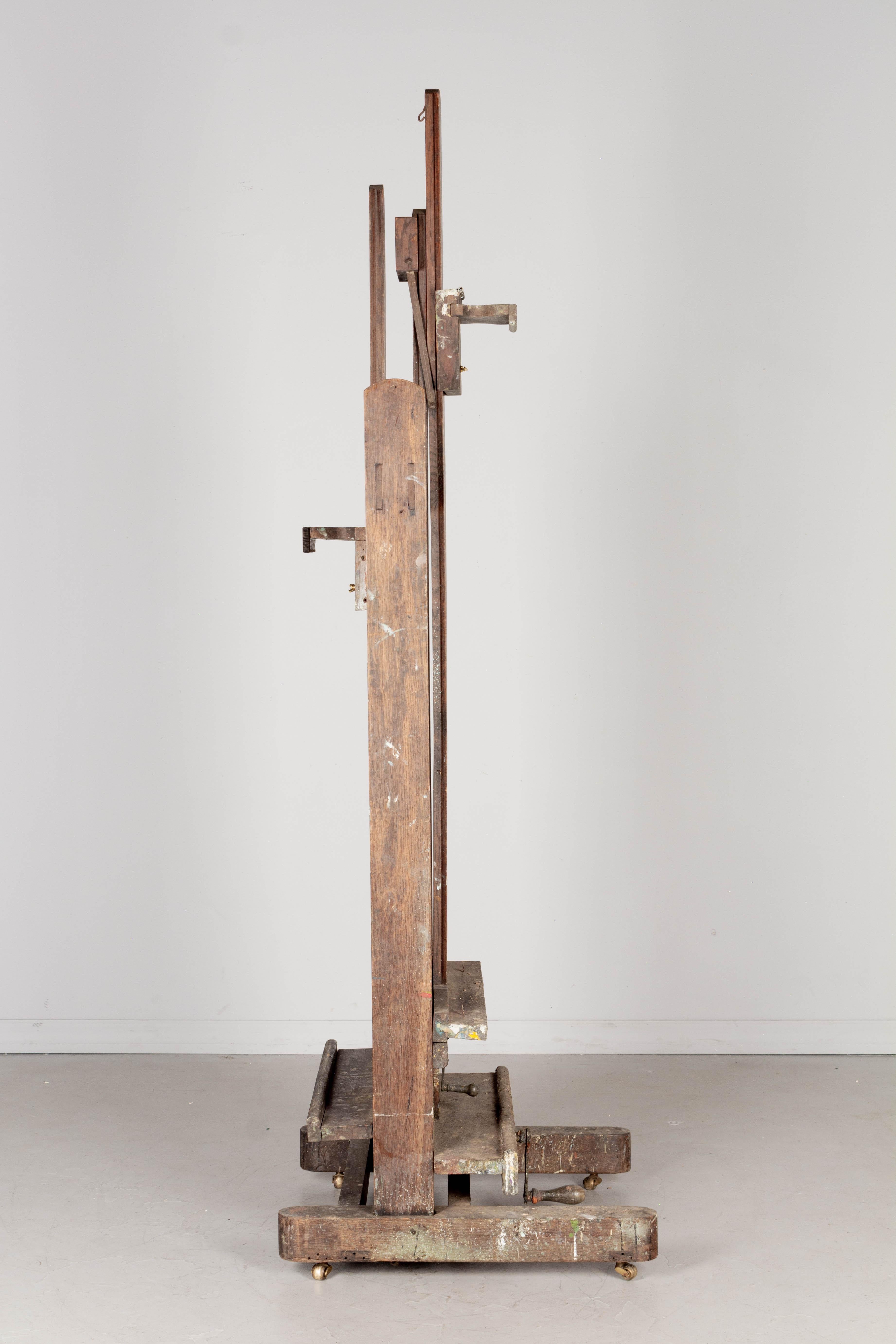 Belle Époque Large French Artist Painter's Easel