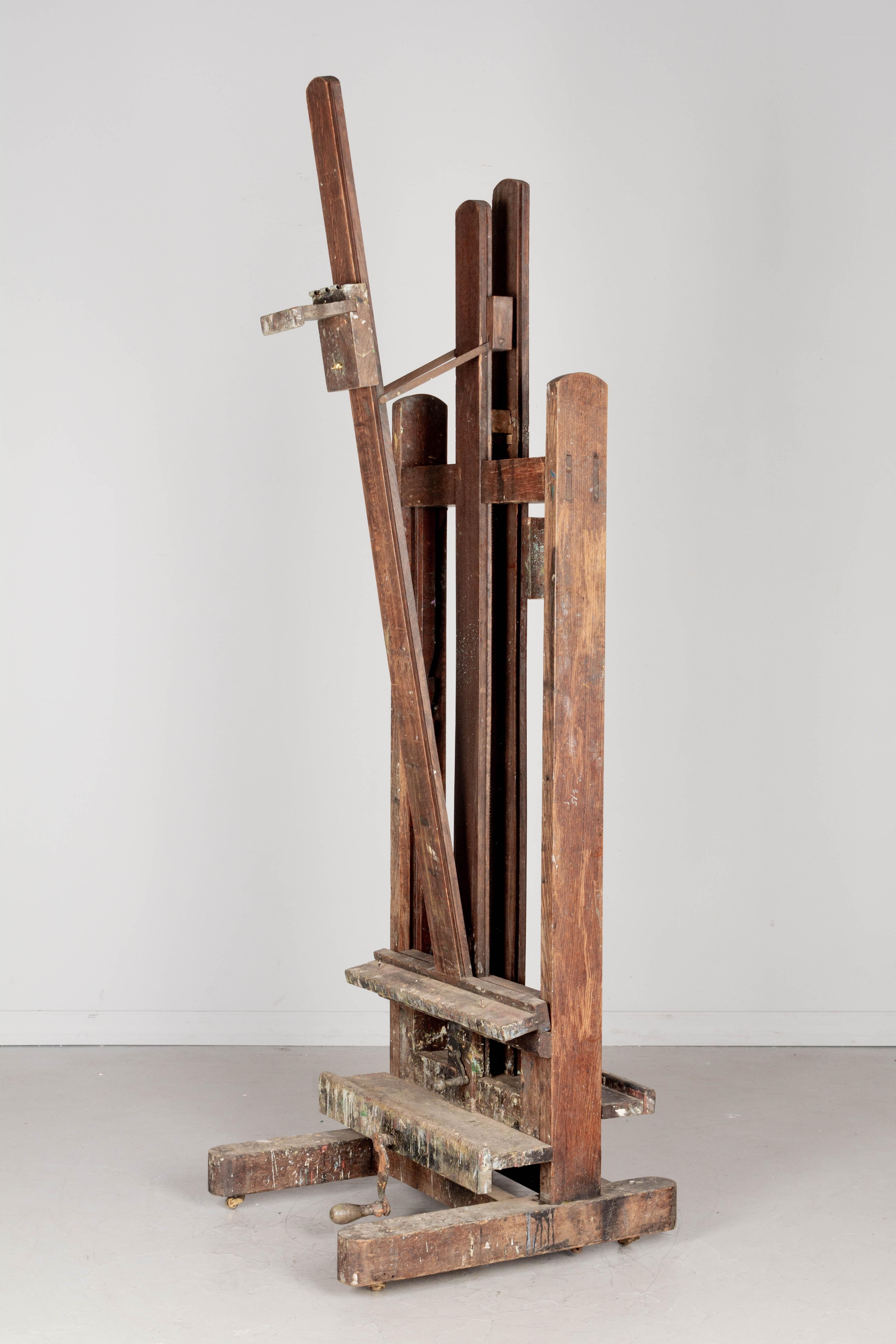 20th Century Large French Artist Painter's Easel