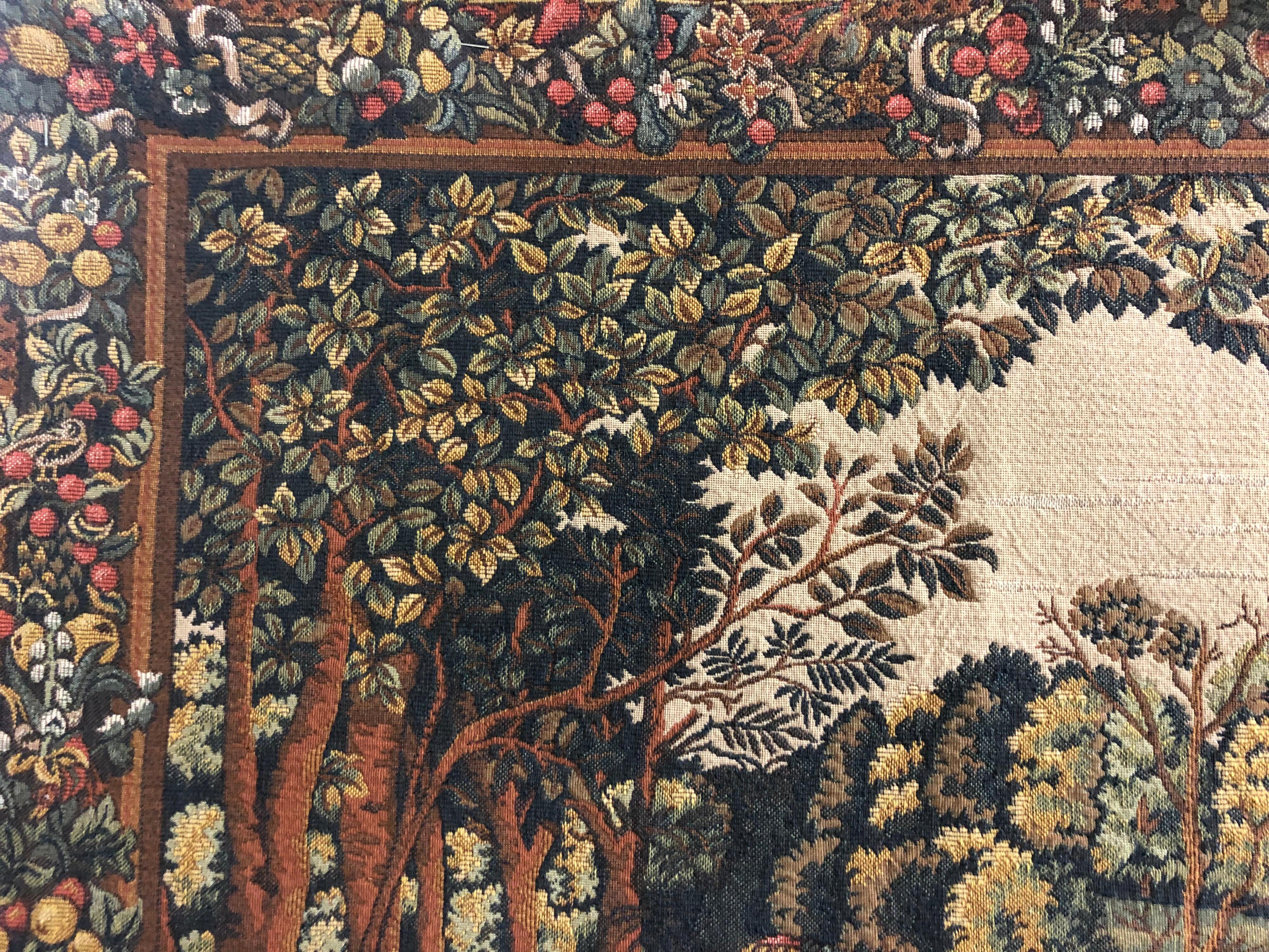 Large French Aubusson Style Machine Made Tapestry, 20th Century (Französisch)