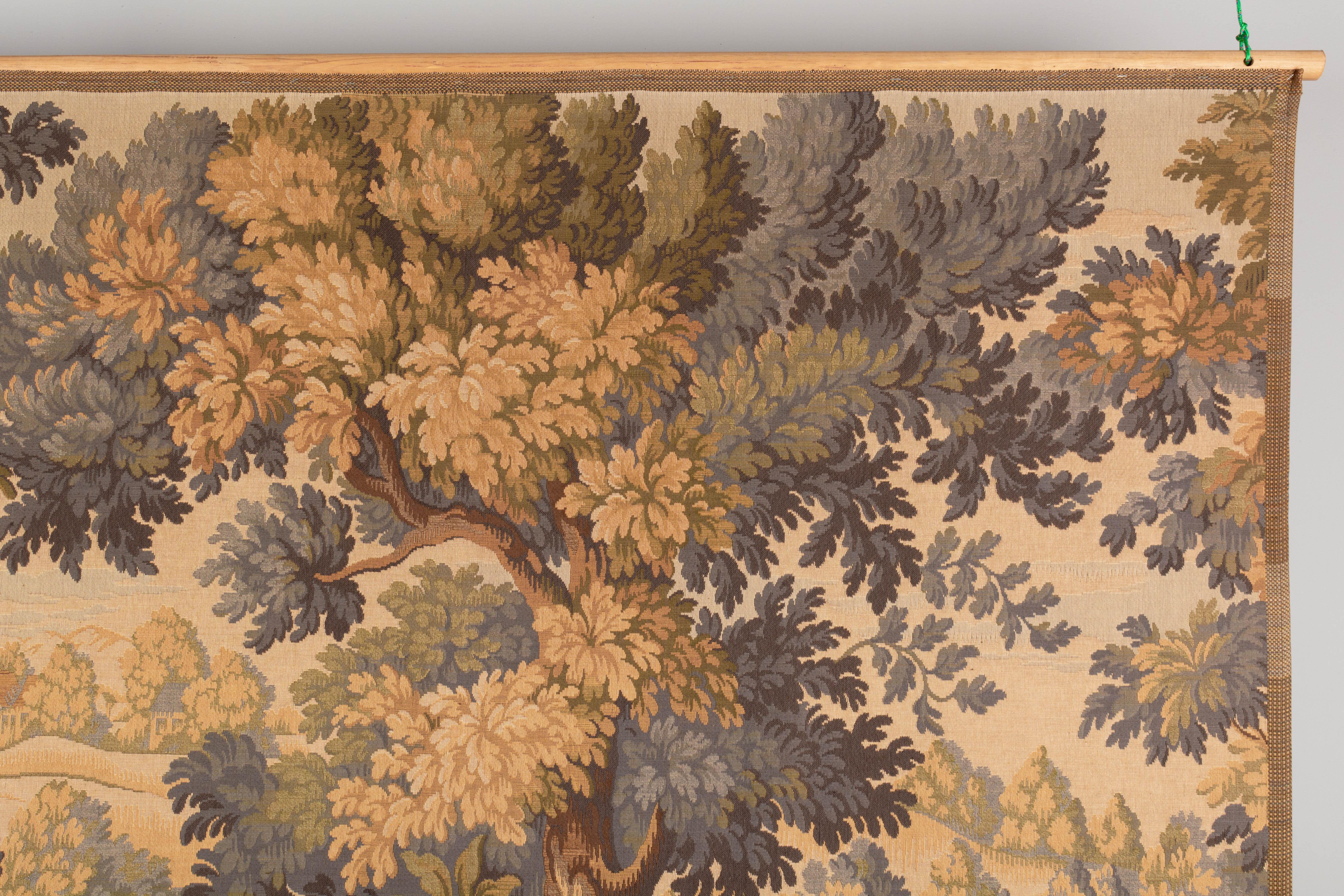 Woven Large French Aubusson Verdure Tapestry