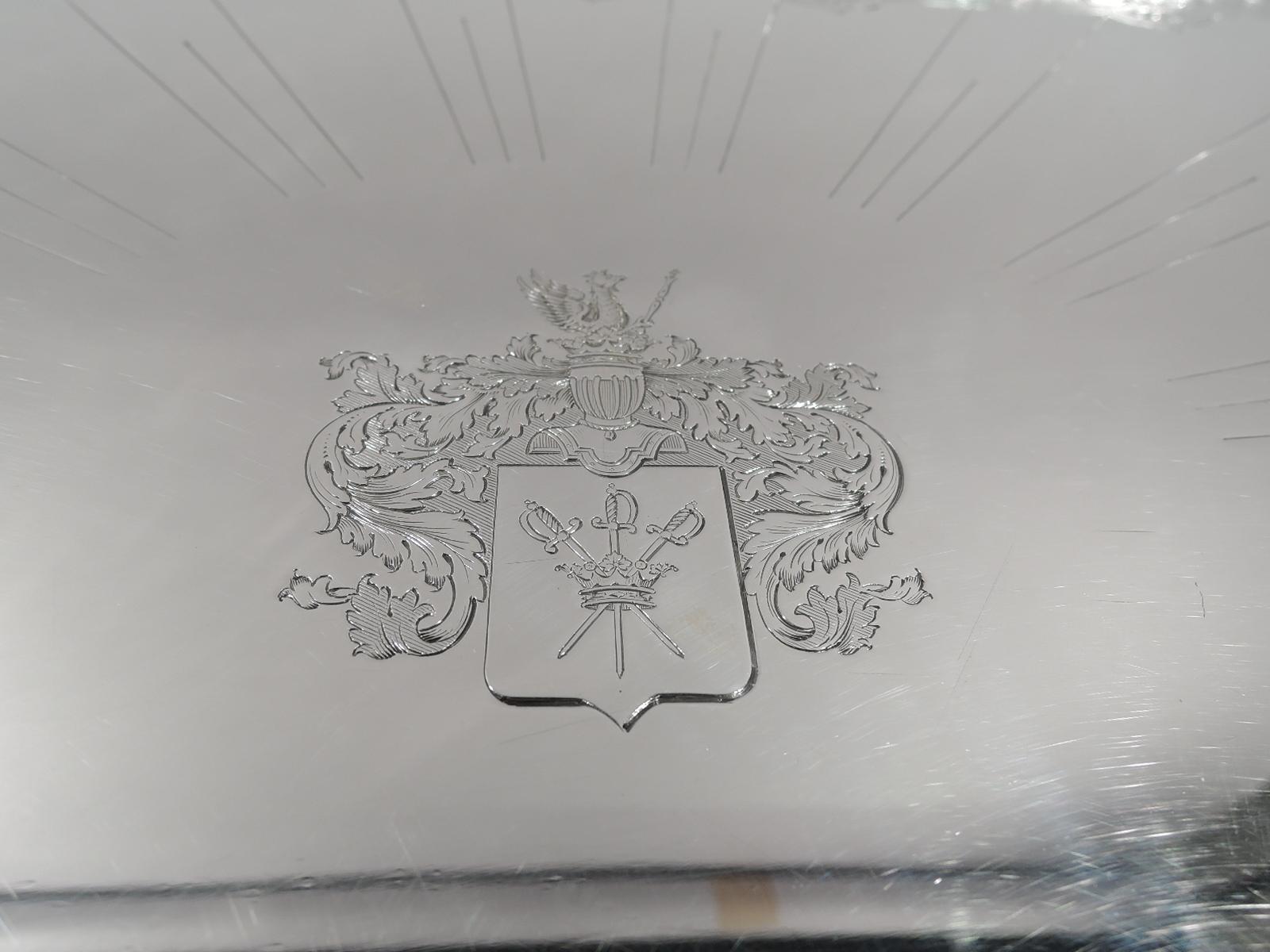 Large French Belle Époque Classical Silver Tray by Cardeilhac 2