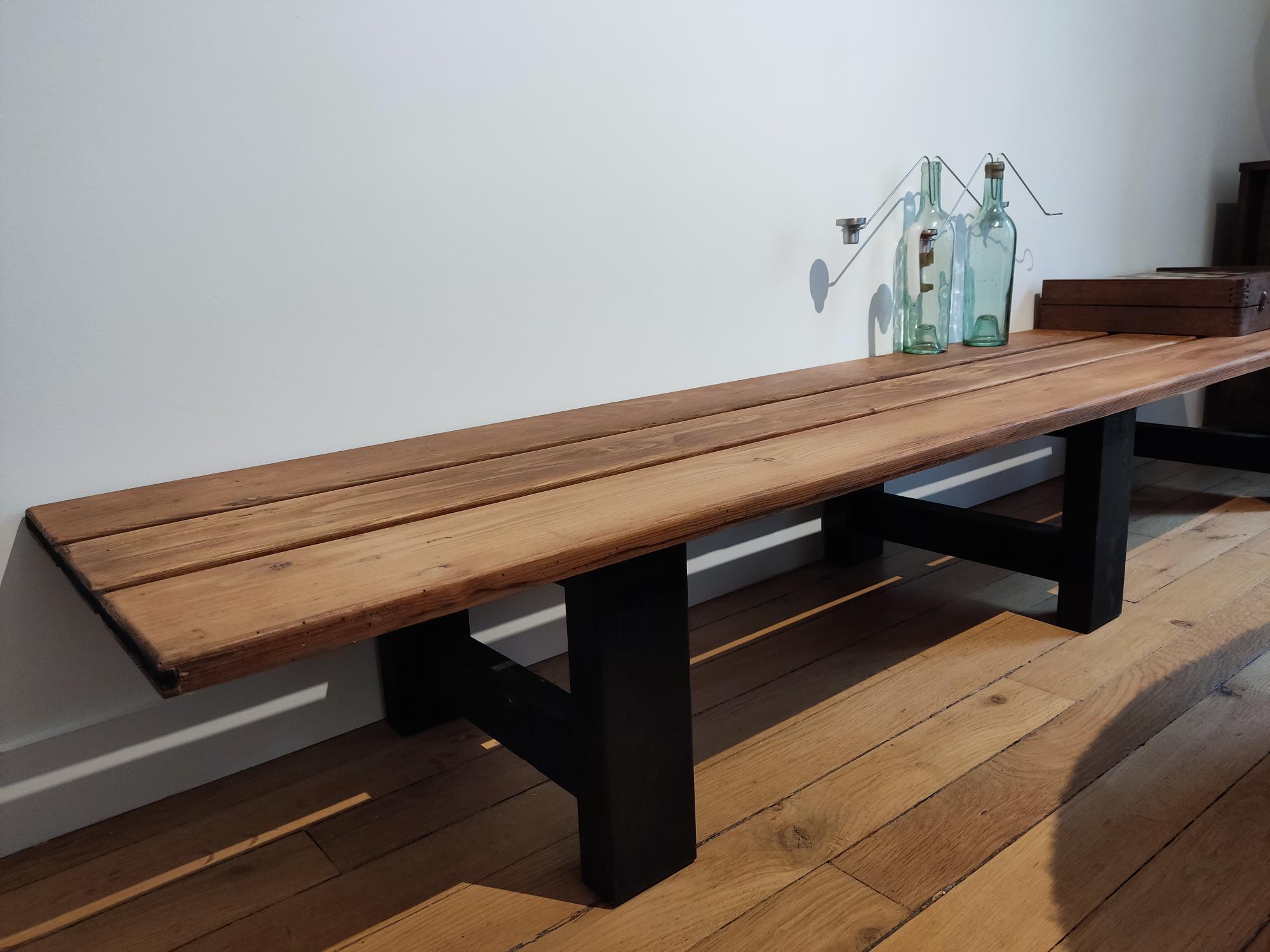 large french bench - 1950s  For Sale 9