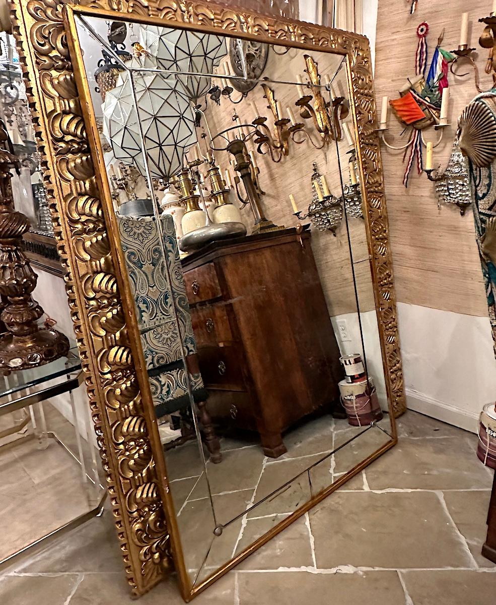 Large French Beveled Mirror For Sale 2