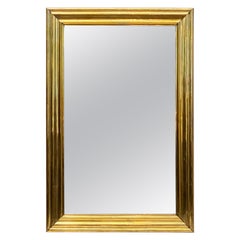 Large French Bistro Mirror of Brass from the Napoleon III Era