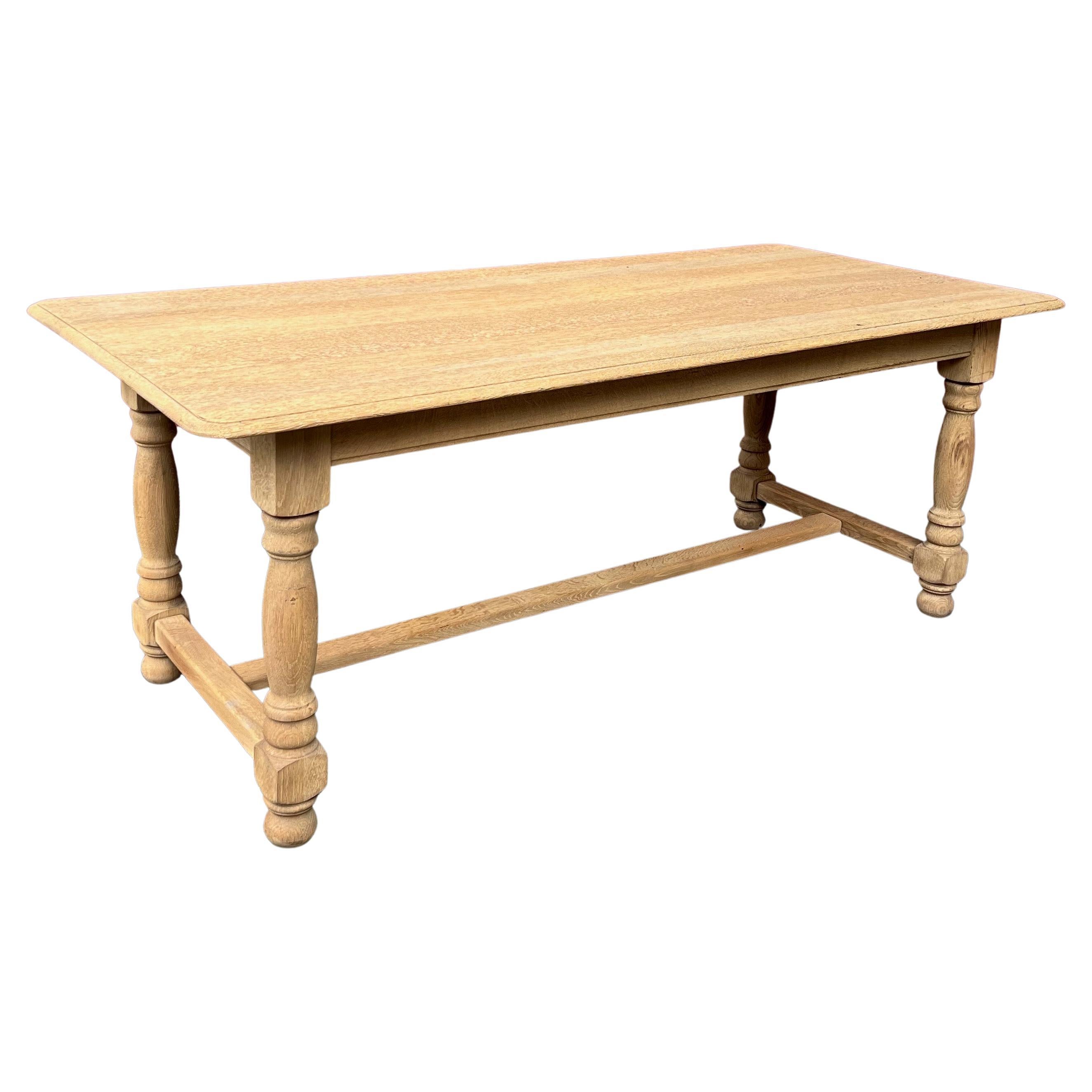 Large Antique Oak Board Dining Table from France at 1stDibs