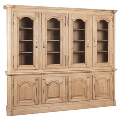 Gran vitrina librería francesa de roble blanqueado hacia 1890