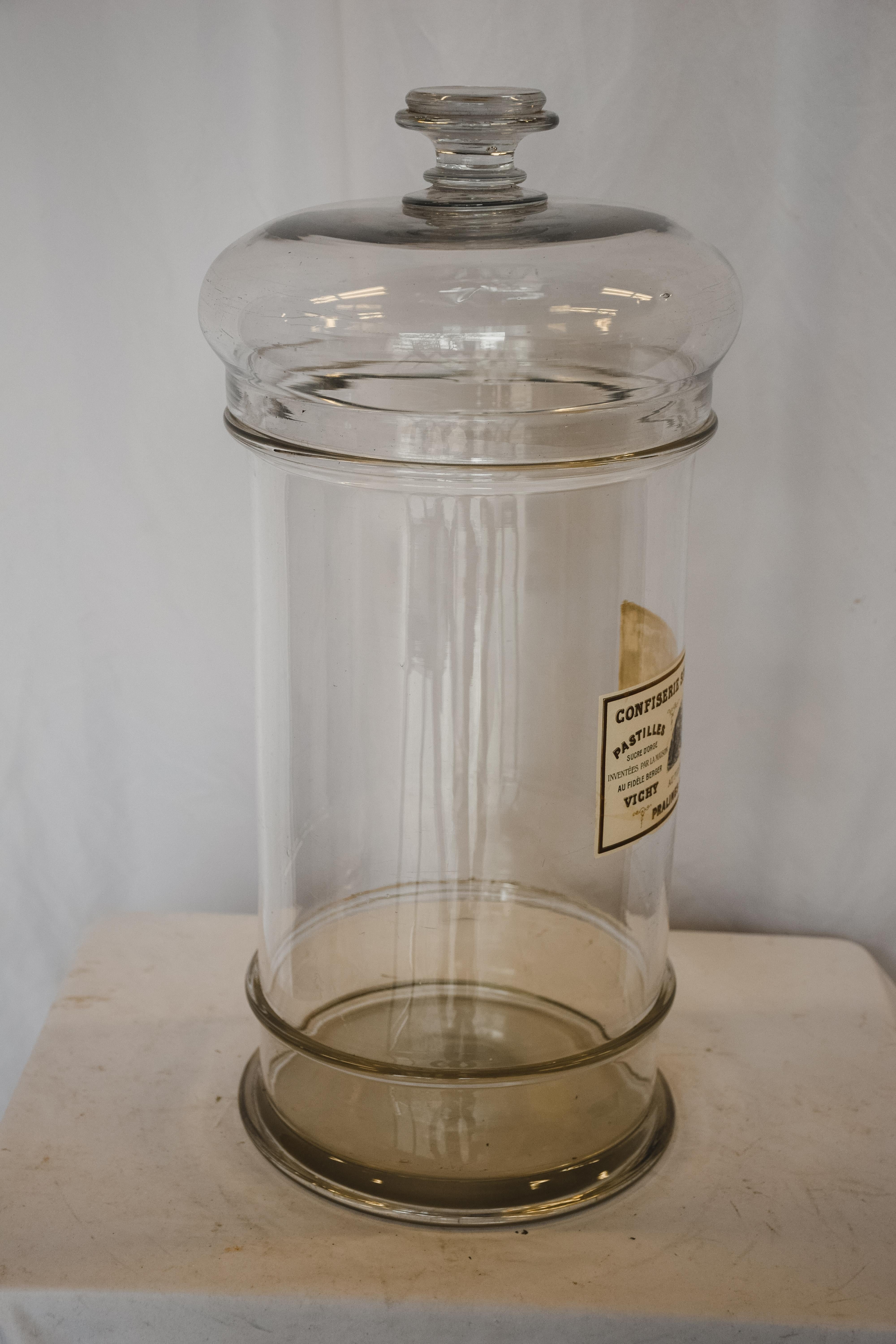 big glass jar with lid